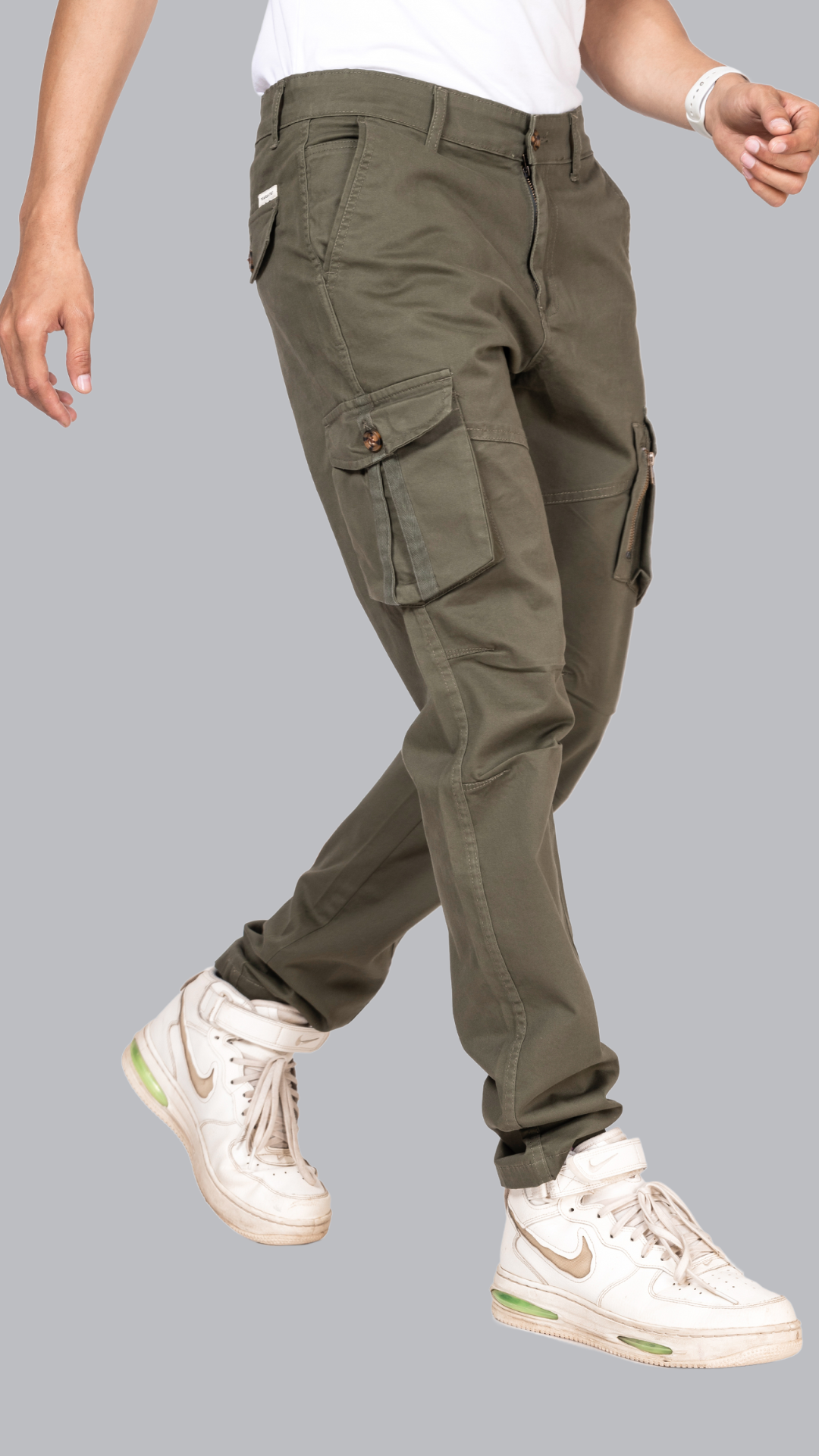 Olive Cotton Cargo Pant