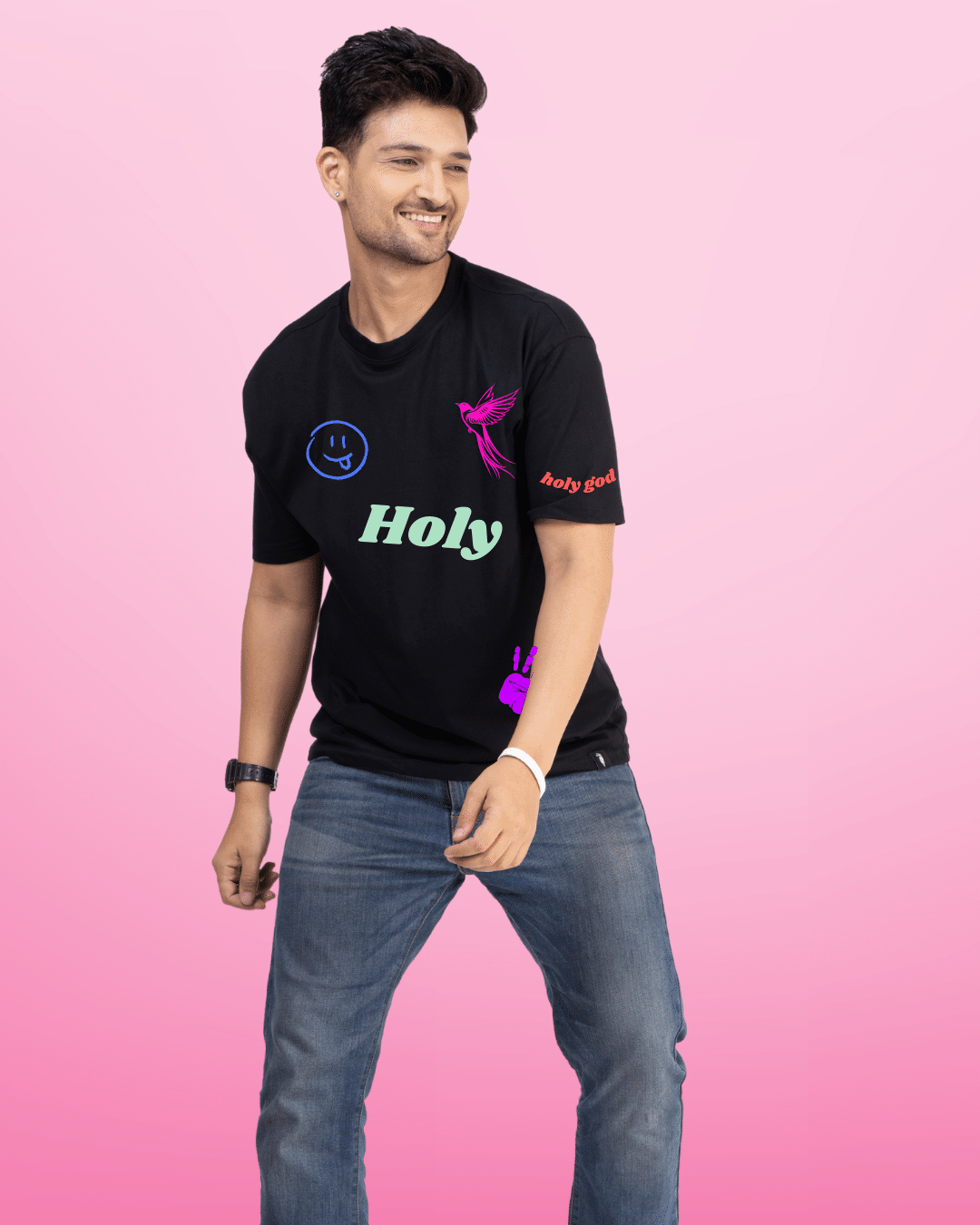 Holy Black Oversized Tshirt