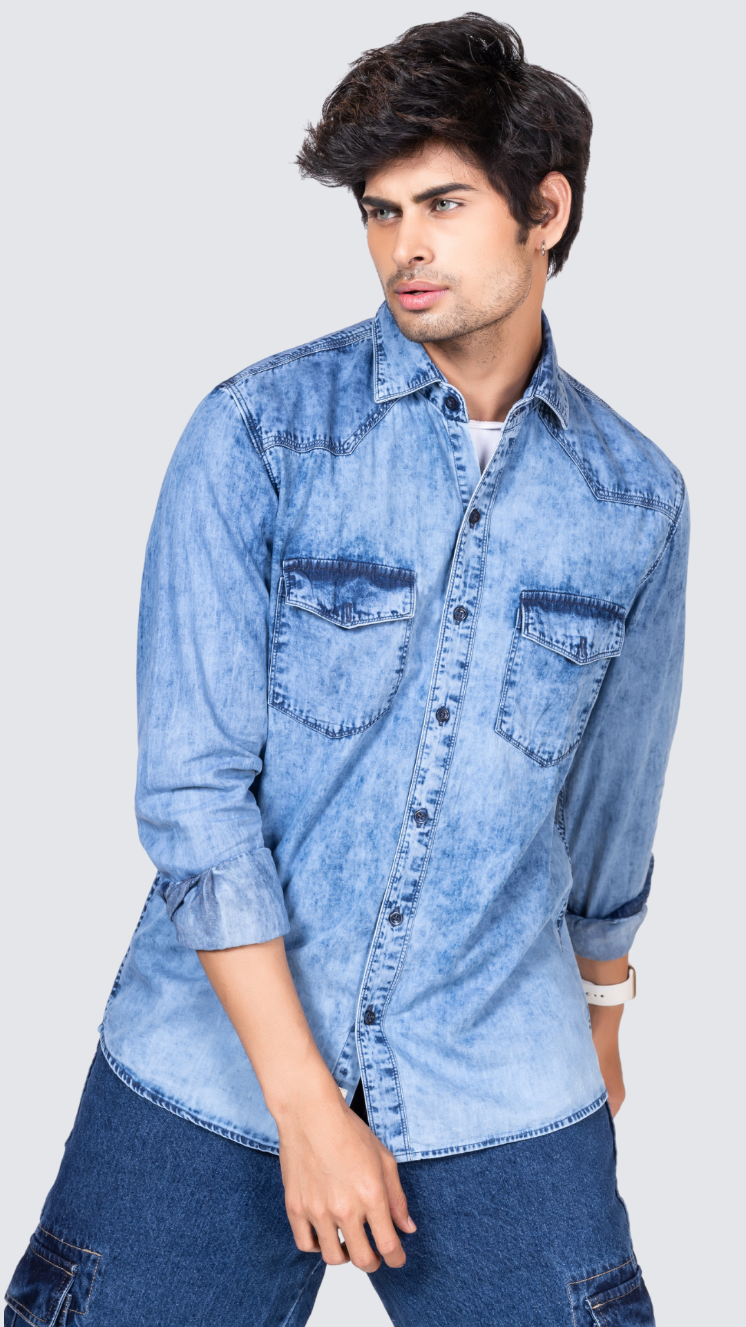 Classic Light Blue Denim Shirt