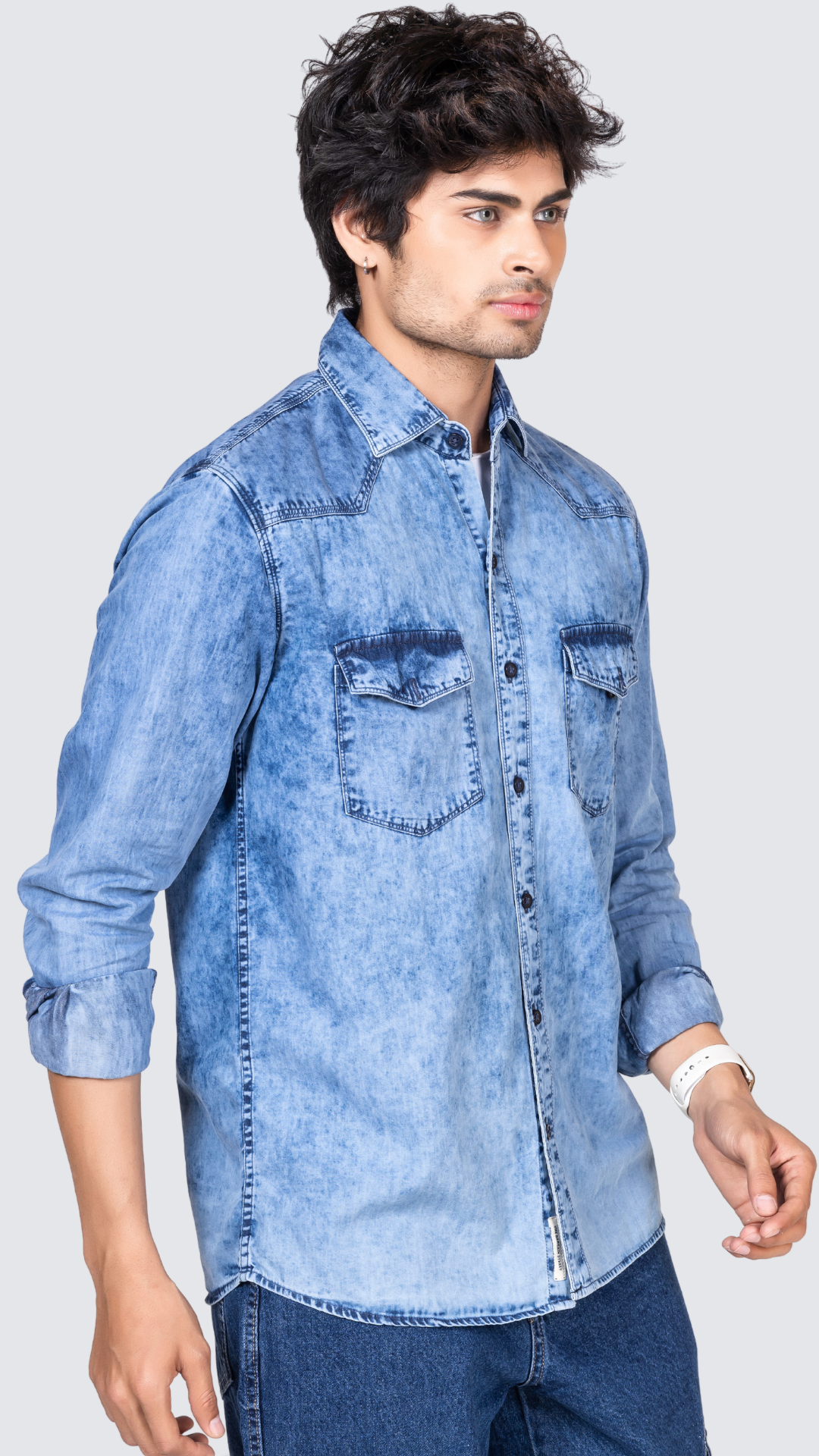 Classic Light Blue Denim Shirt