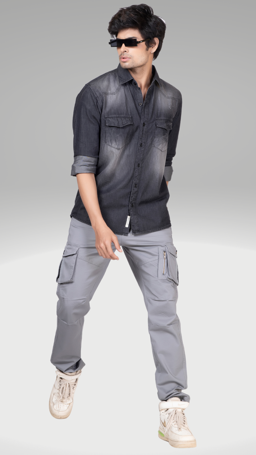 Classic Black Denim Shirt