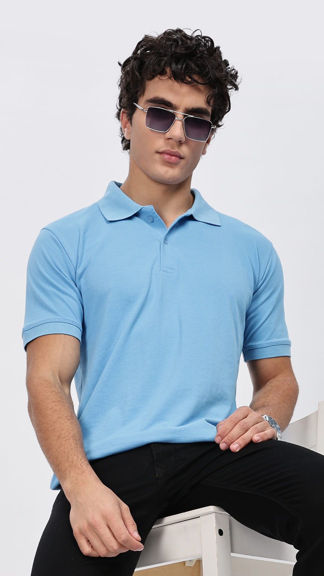 Sky Madrid Graphic Slim Polo Shirt