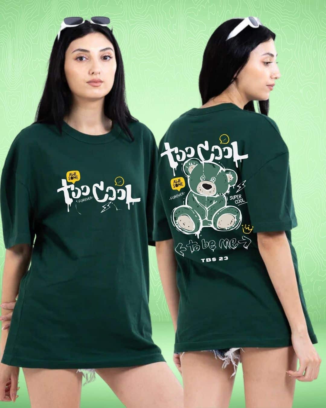 Dark green t shirt combination best sale