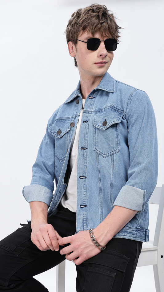 Ice Blue Denim Jacket