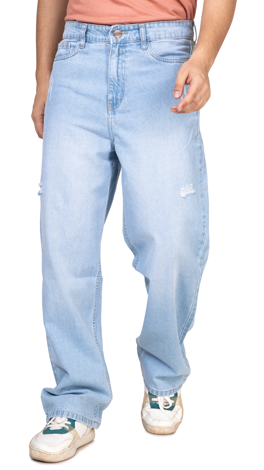 CLASSIC ICE BLUE BAGGY FIT JEANS