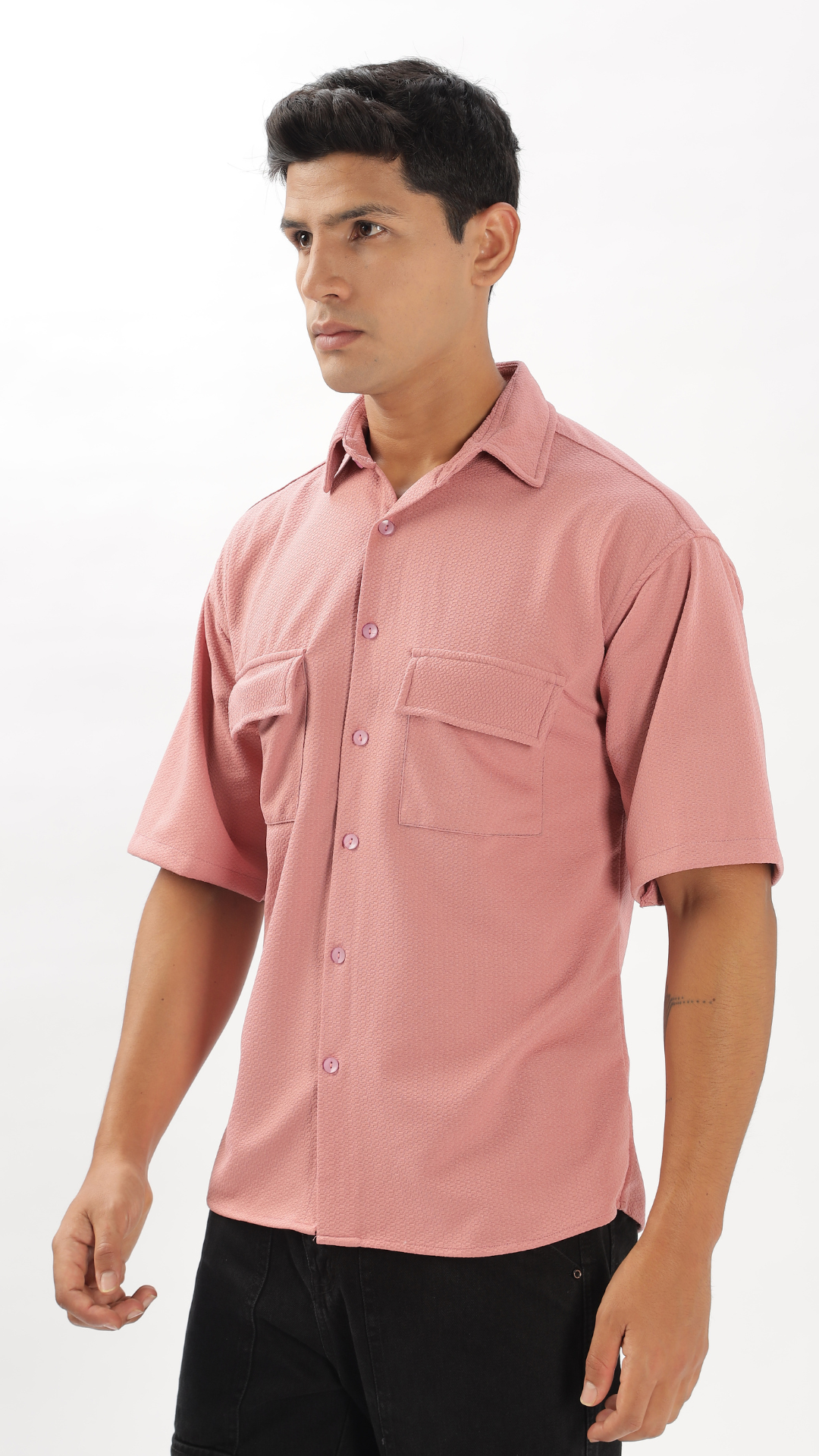 Pink Venus Structured Oversized Shirt