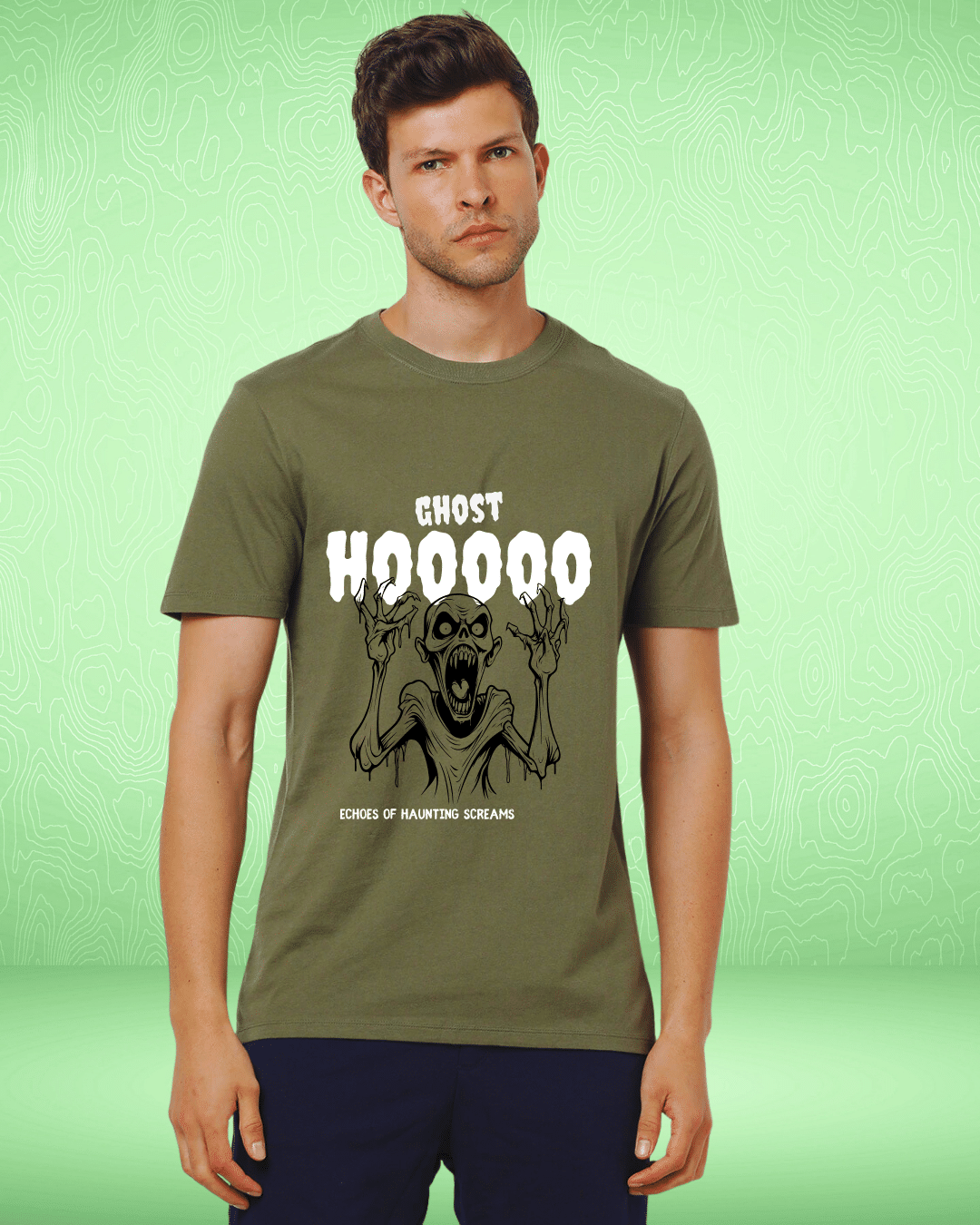 Ghost Olive Green Regular Tshirt