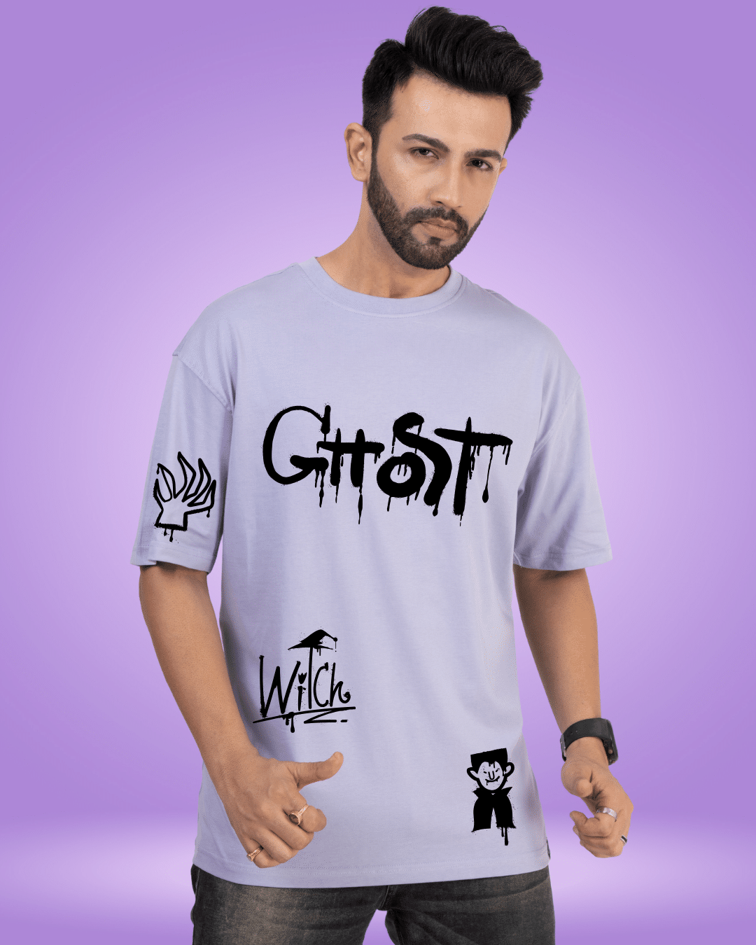 Ghost lavender oversized tshirt