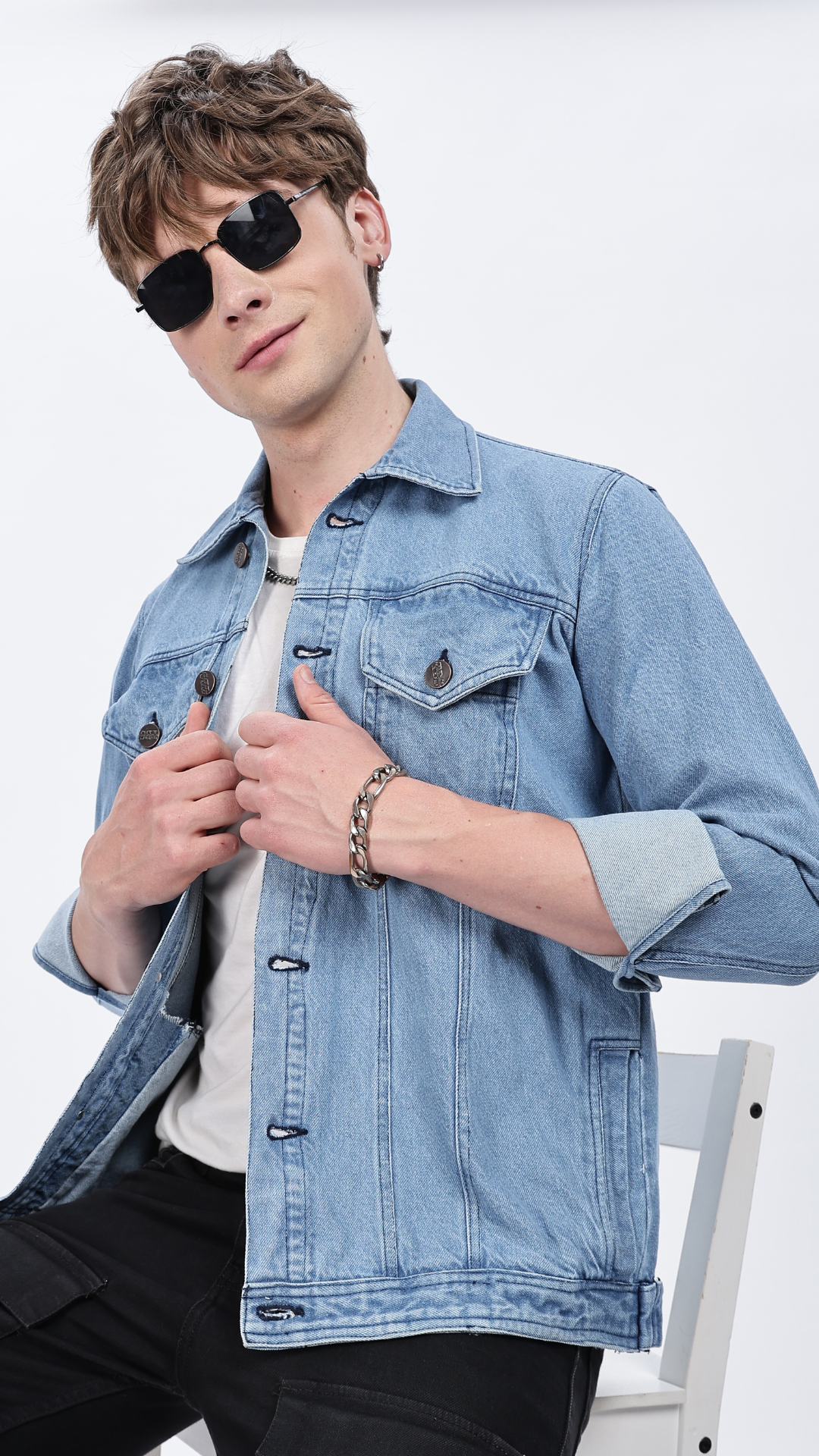 Ice Blue Denim Jacket