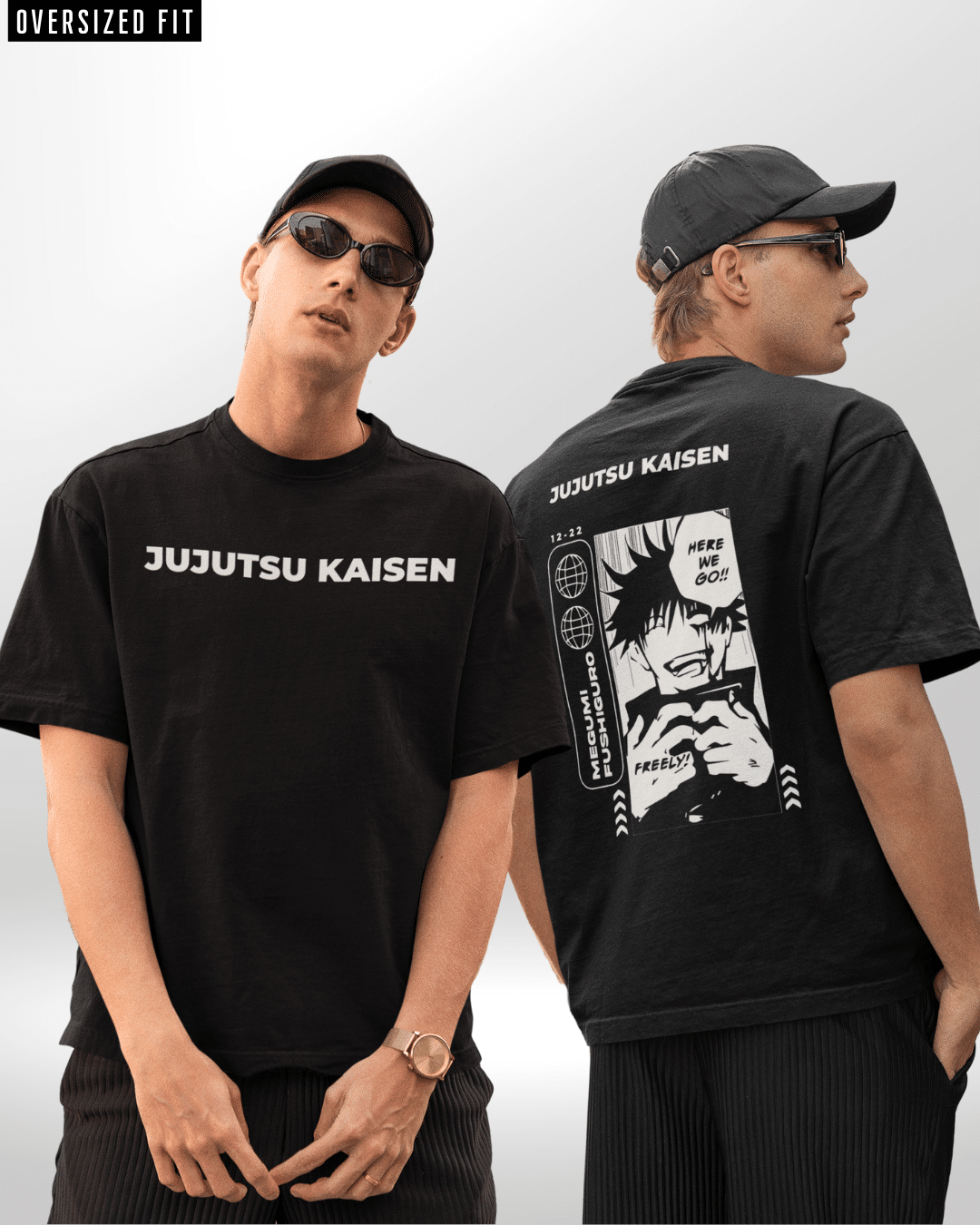 Jujutsu Kaisen Black Oversized Tshirt