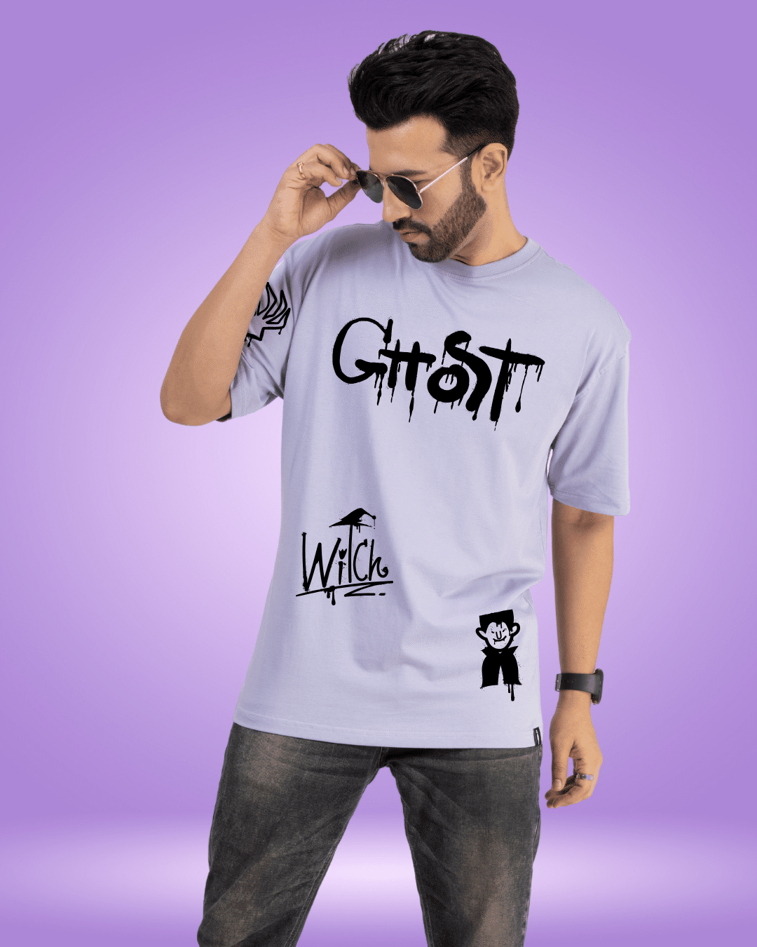 Ghost lavender oversized tshirt