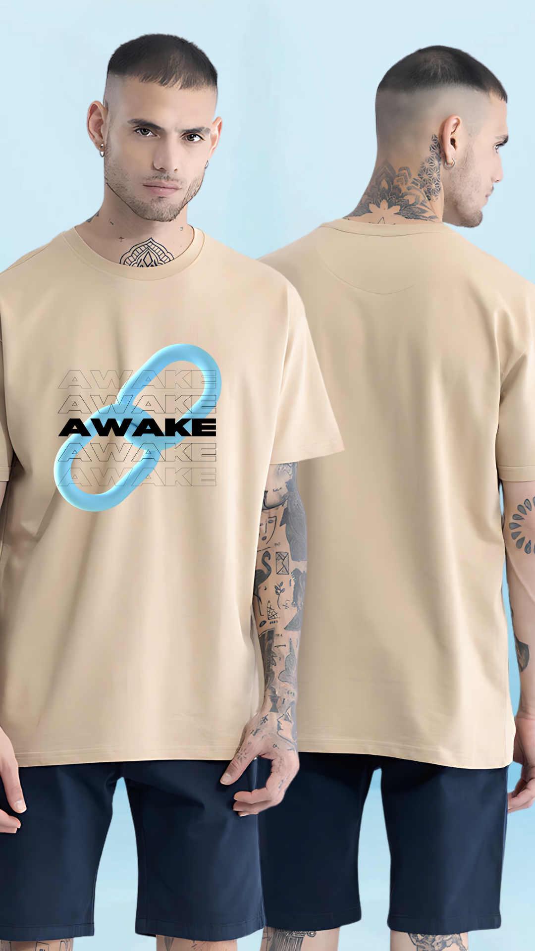 Awake Beige Oversized Tshirt