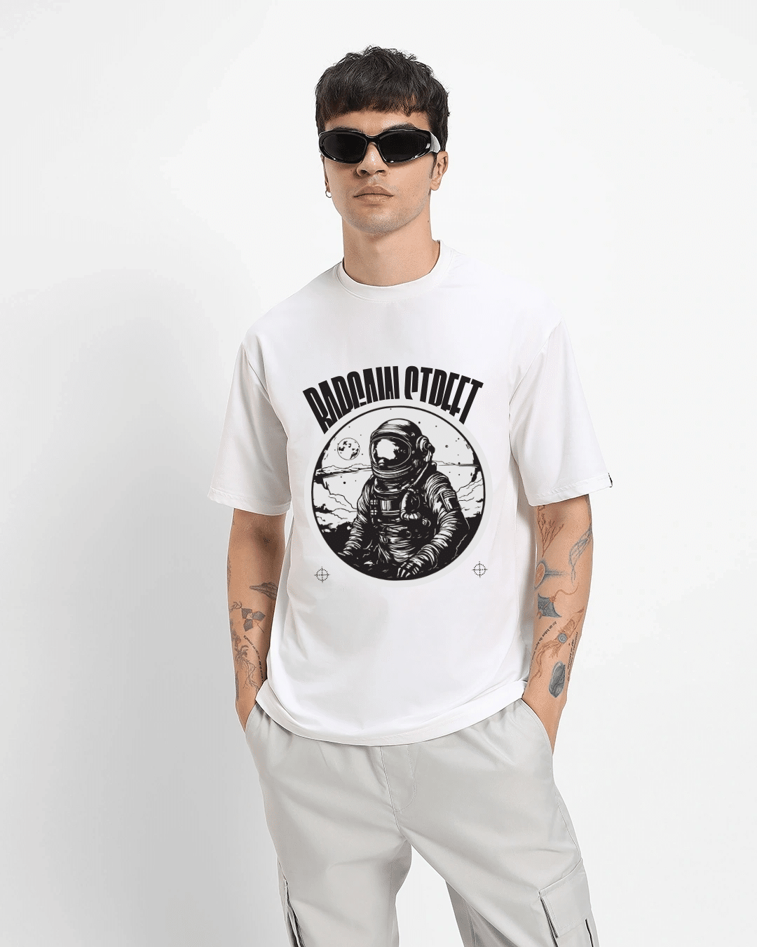 Astronaut White Oversized Tshirt