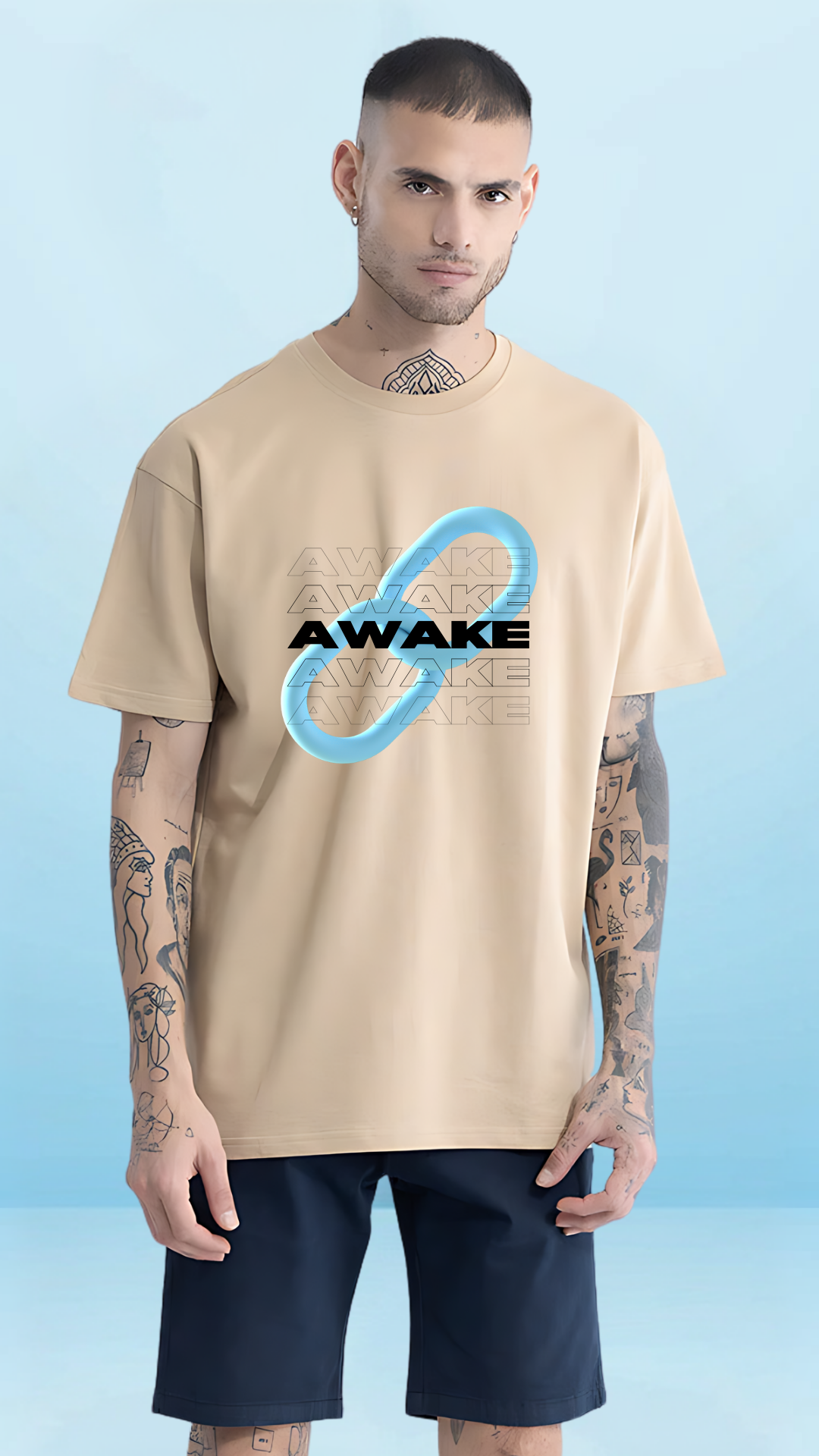 Awake Beige Oversized Tshirt