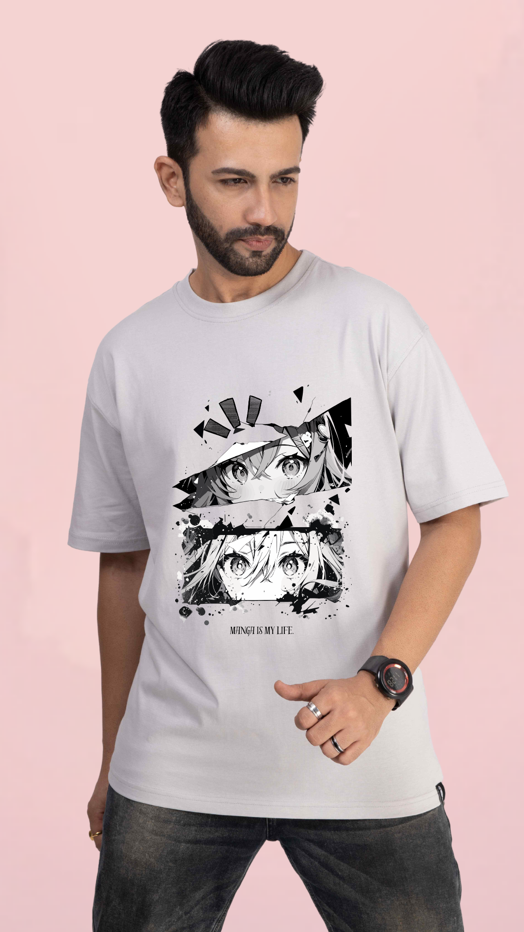 Anime Eyes Ash Oversized TShirt