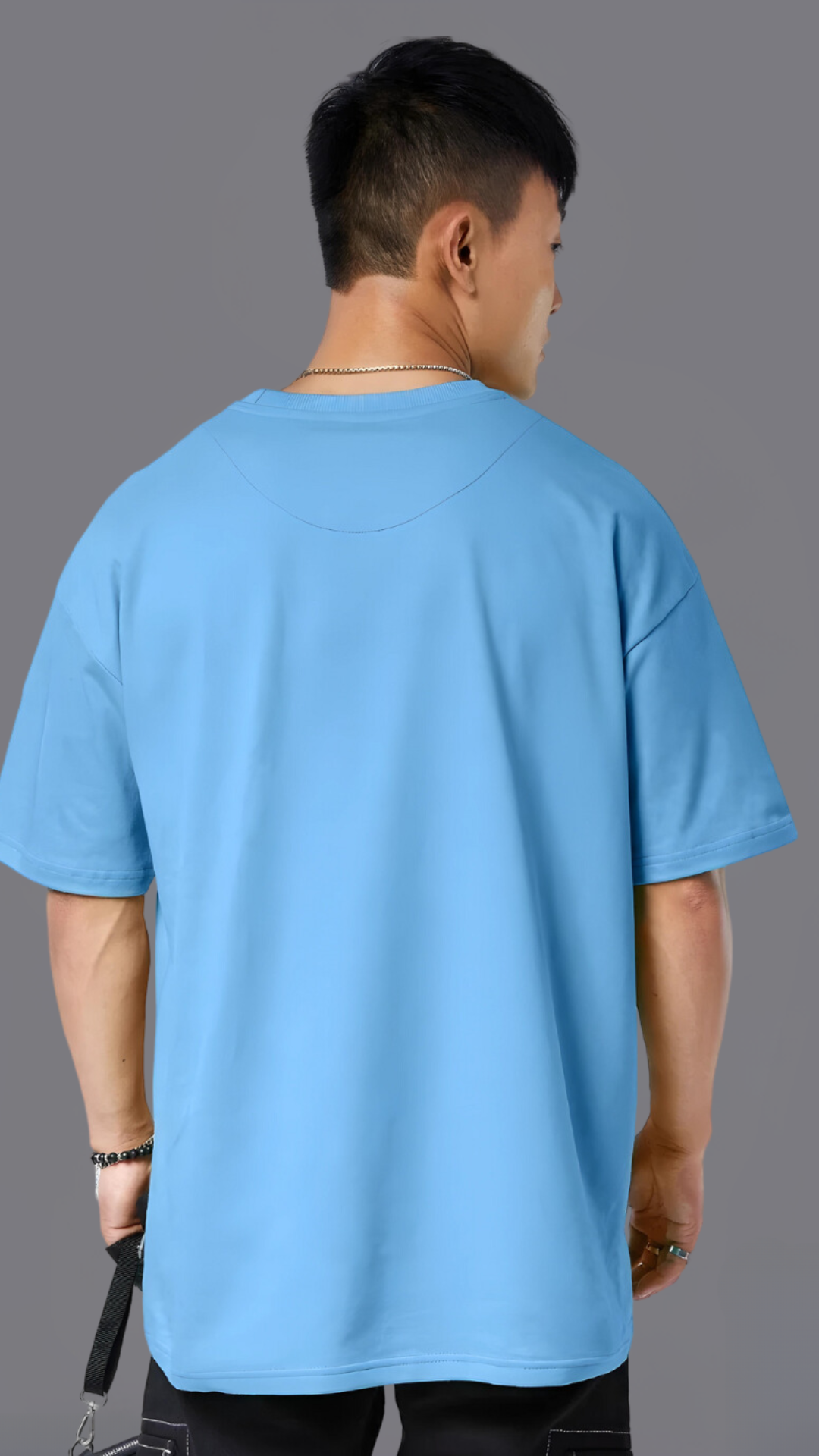 Panda Sky Blue Oversized Tshirt