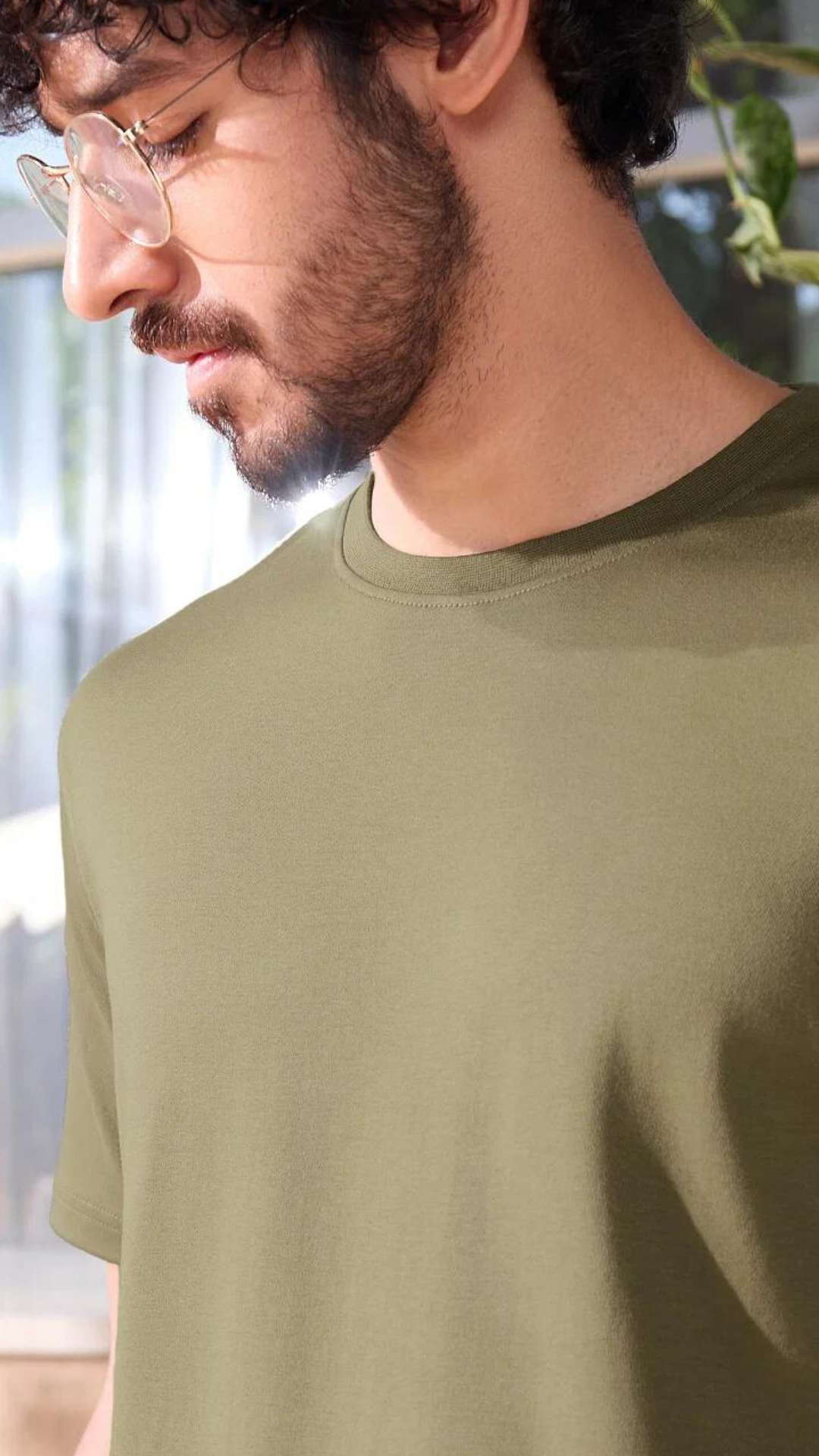 Olive Green Round Neck Tshirt