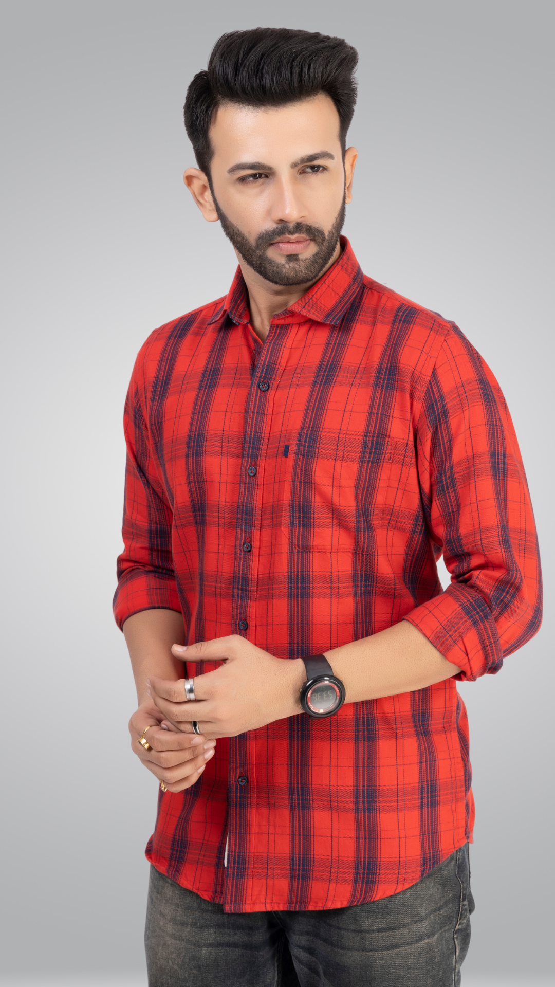 Red and Blue Checks Shirt