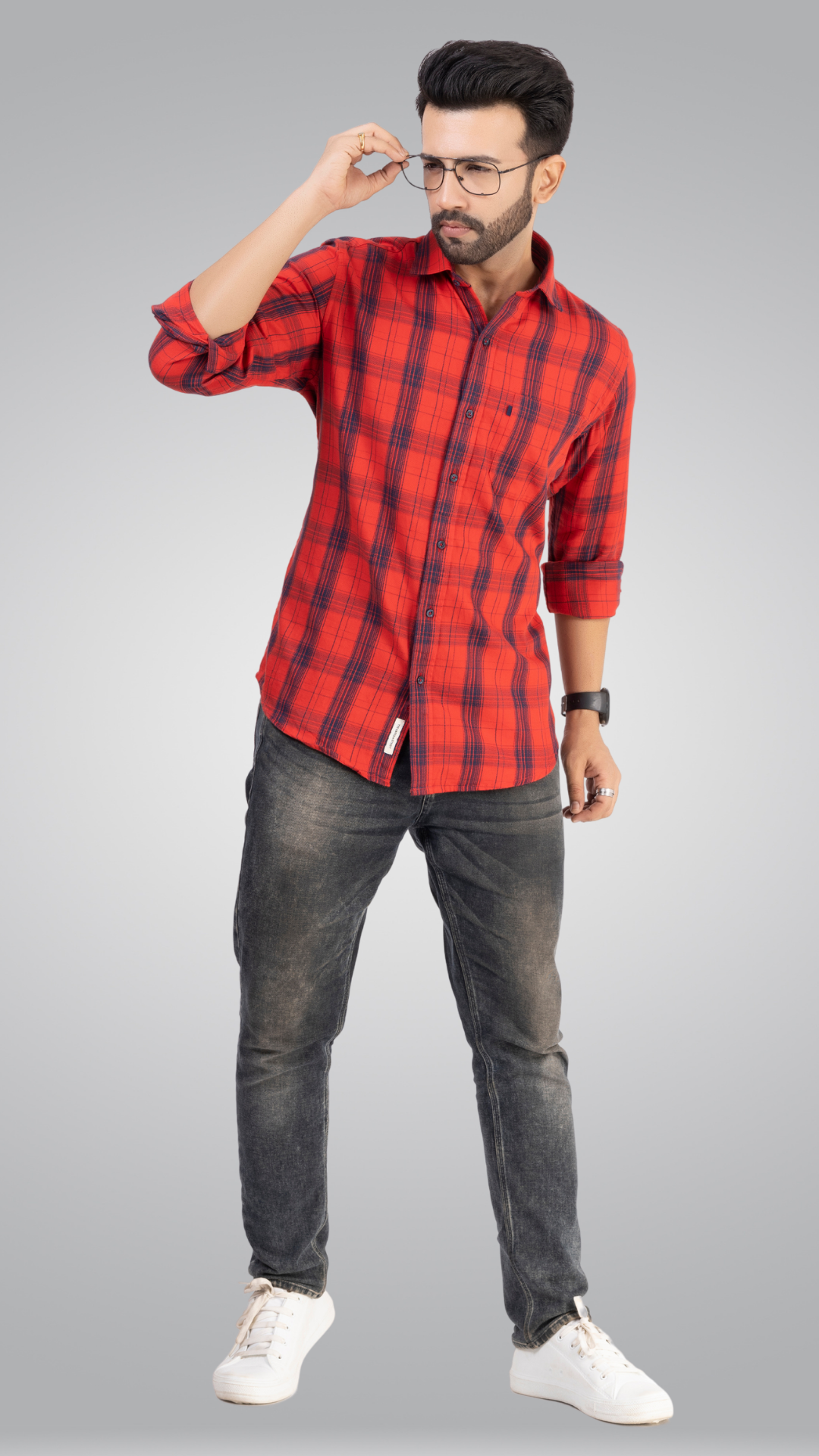 Red and Blue Checks Shirt