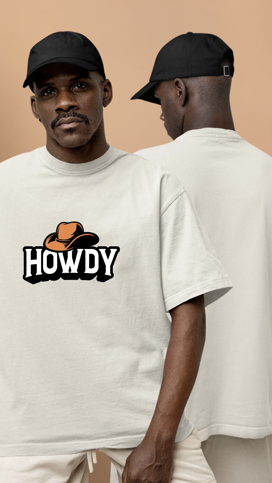 Howdy Cream Oversized Tshirt