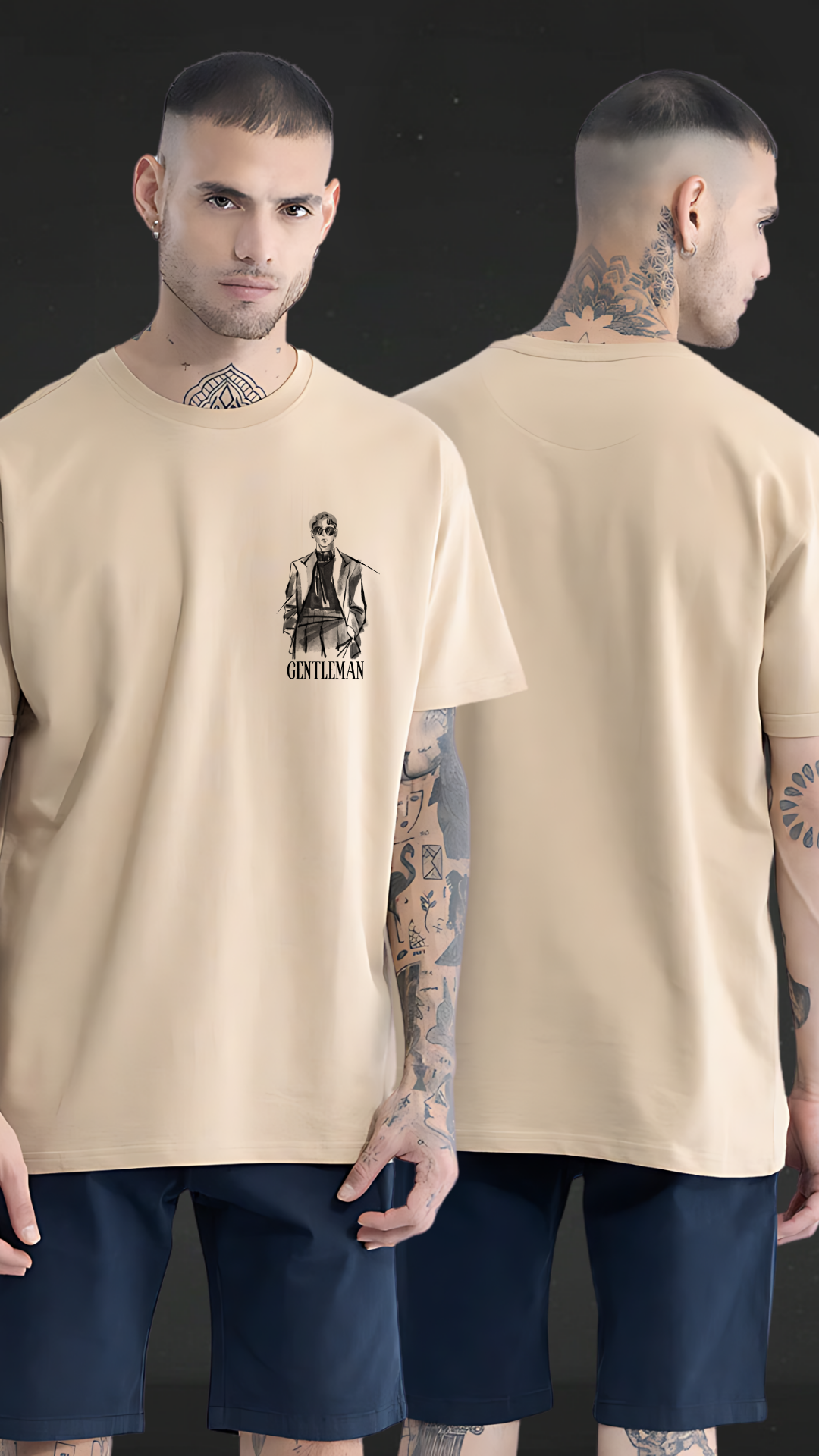 Gentlemen Beige Oversized Tshirt