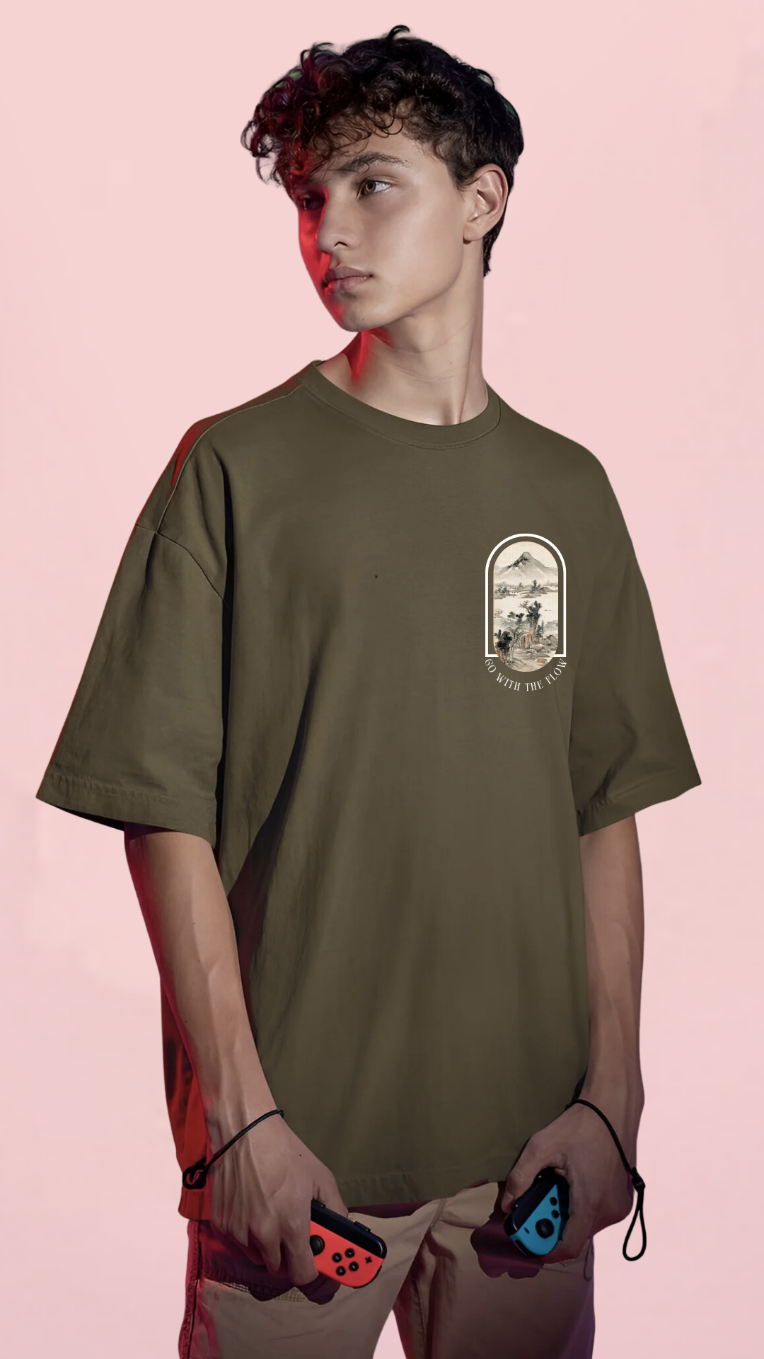 Go With The Flow Olive Oversized Tshirt