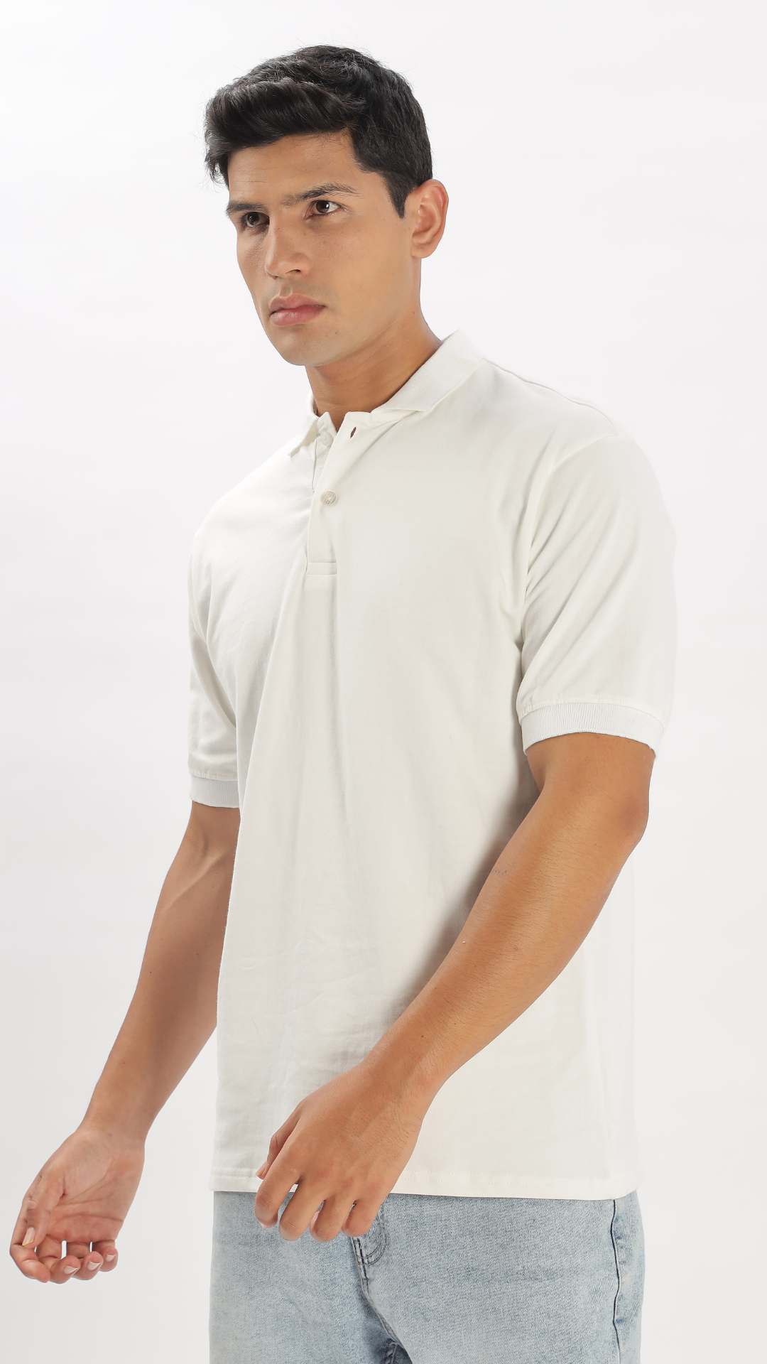 White Oversized Polo Tshirt