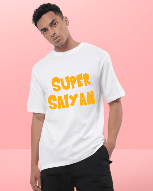 Super Saiyan White Oversized Tshirt