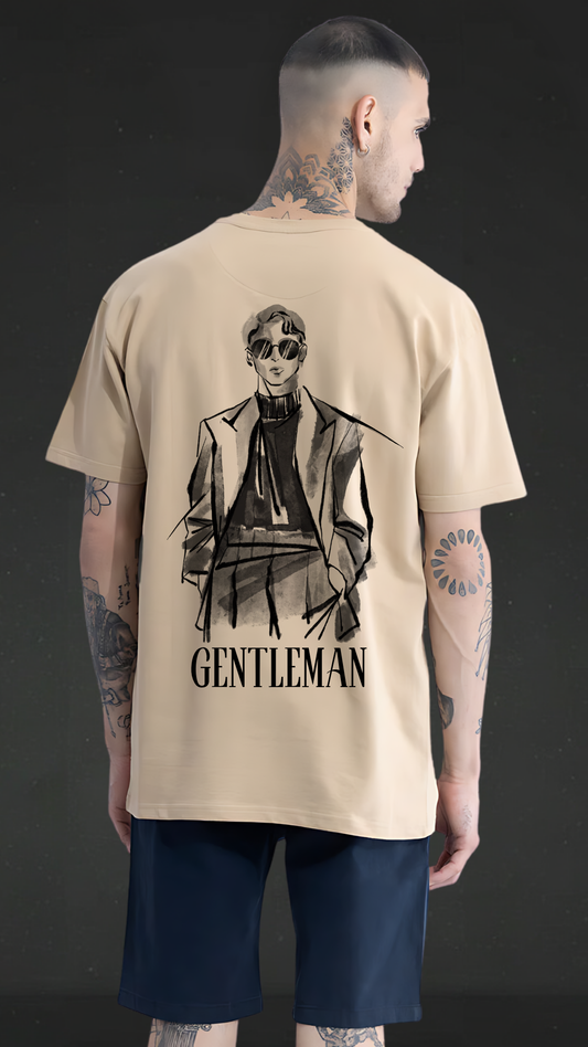 Gentlemen Beige Oversized Tshirt