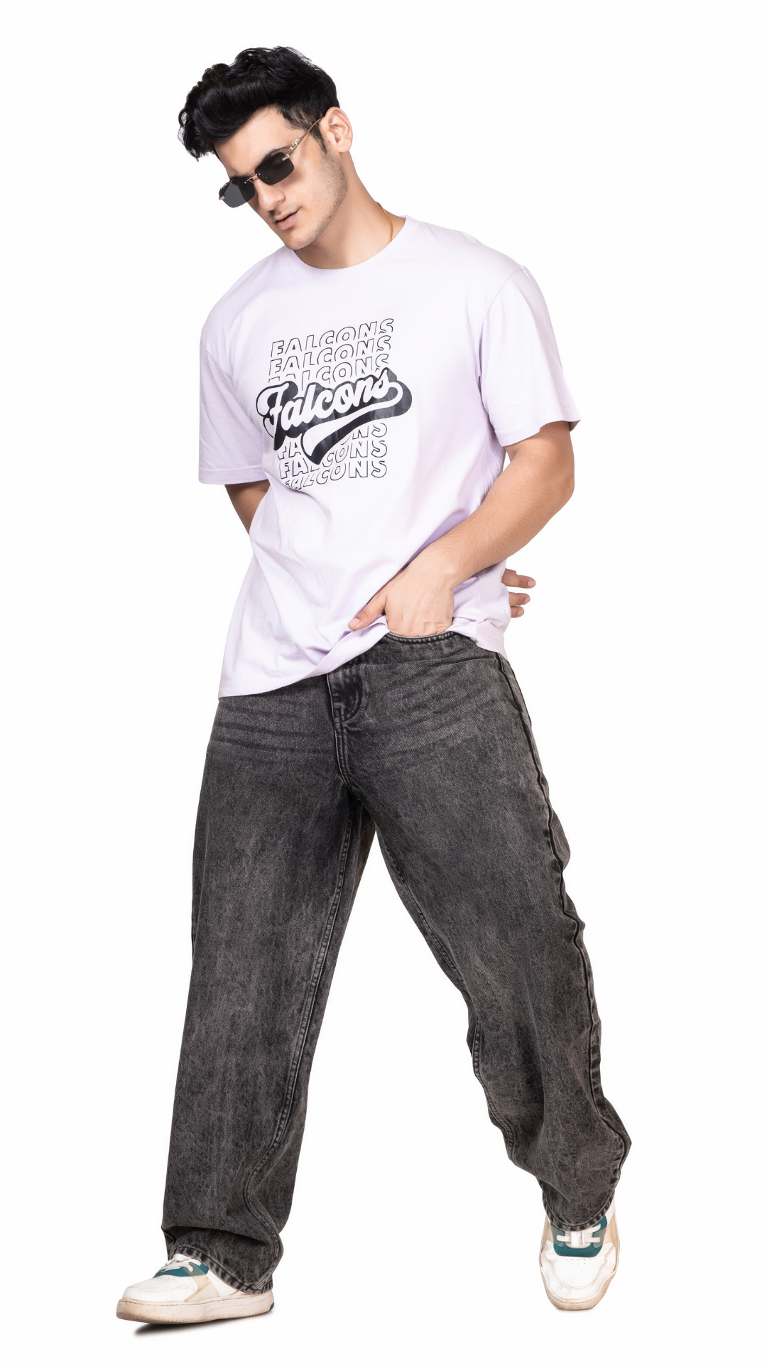 CLASSIC GREY BAGGY FIT JEANS