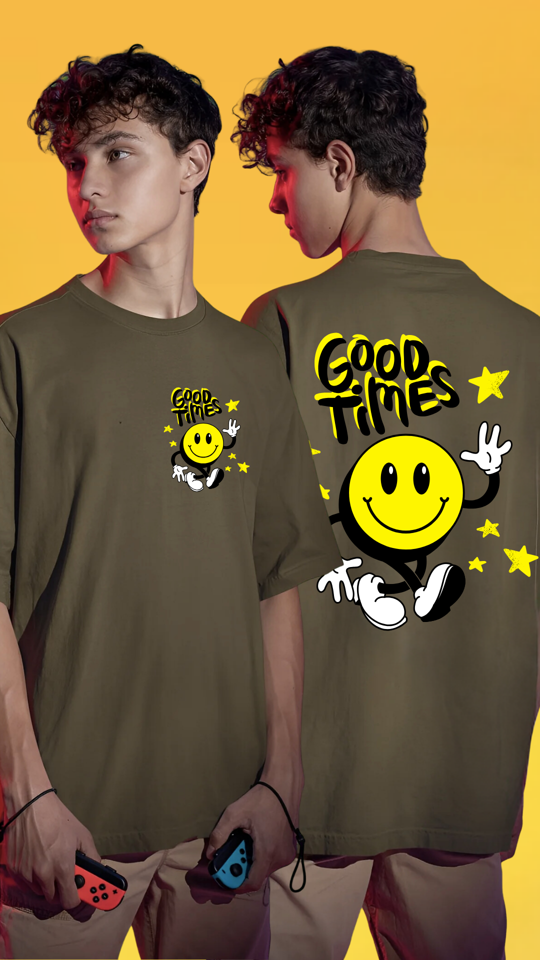 Good TImes Olive Oversized Tshirt