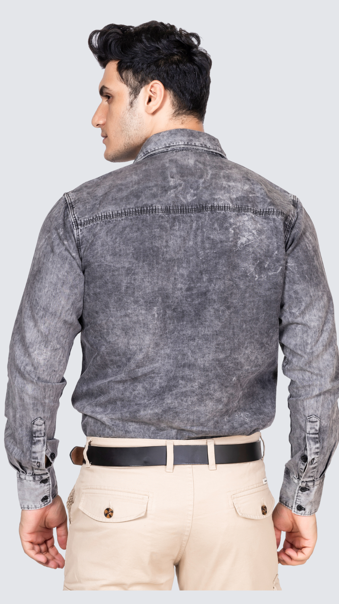 Classic Grey Denim Shirt