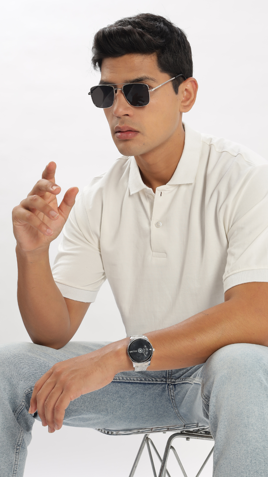 White Oversized Polo Tshirt