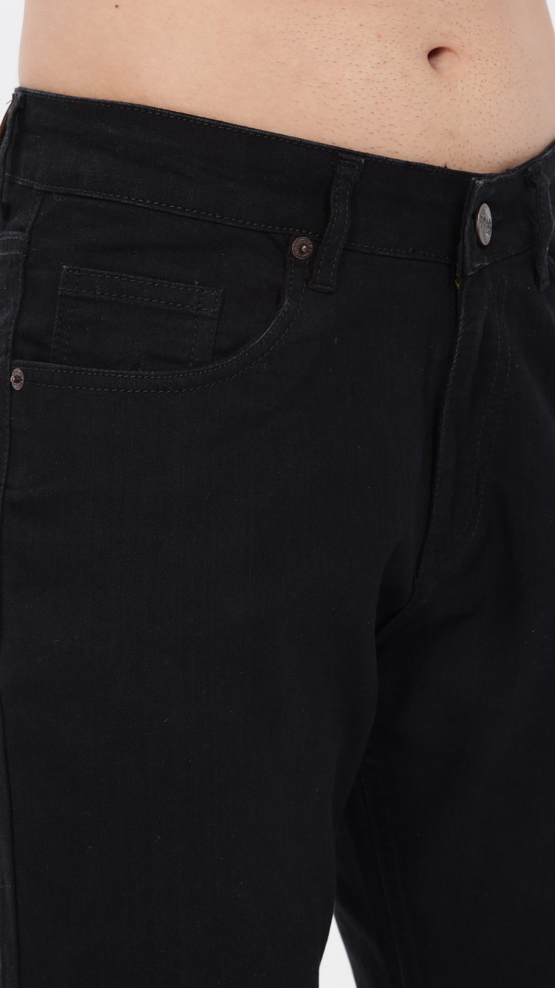 BLACK REGULAR FIT JEANS