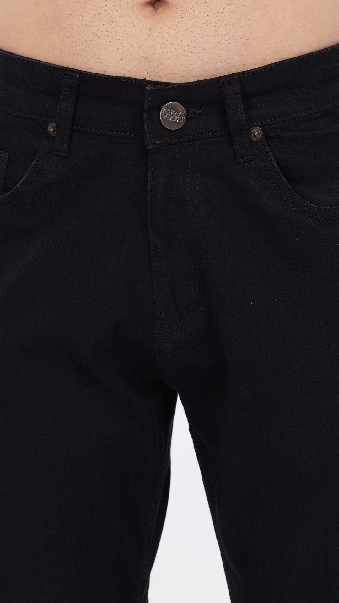 BLACK REGULAR FIT JEANS