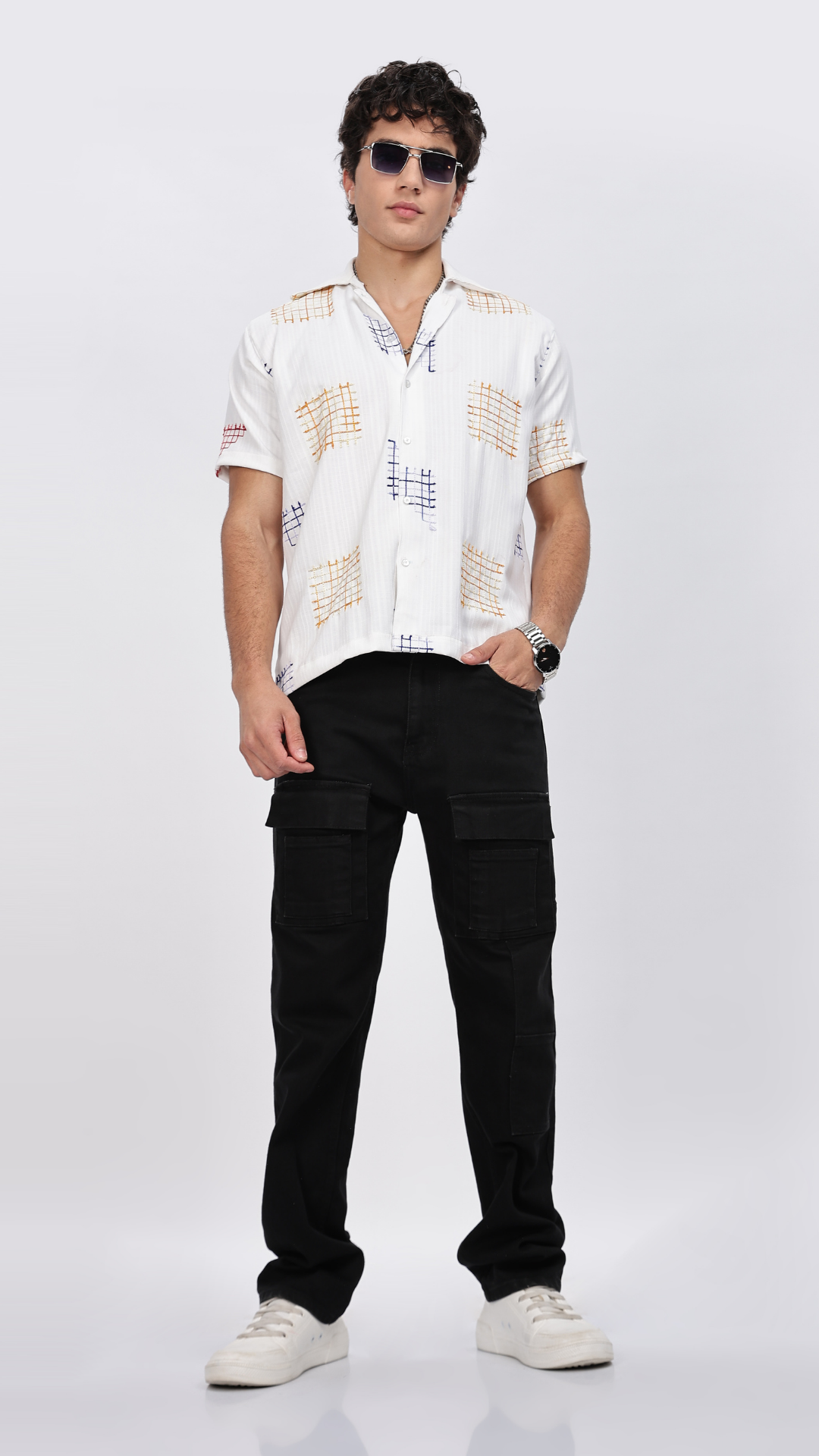 White Box Embroidery Shirt