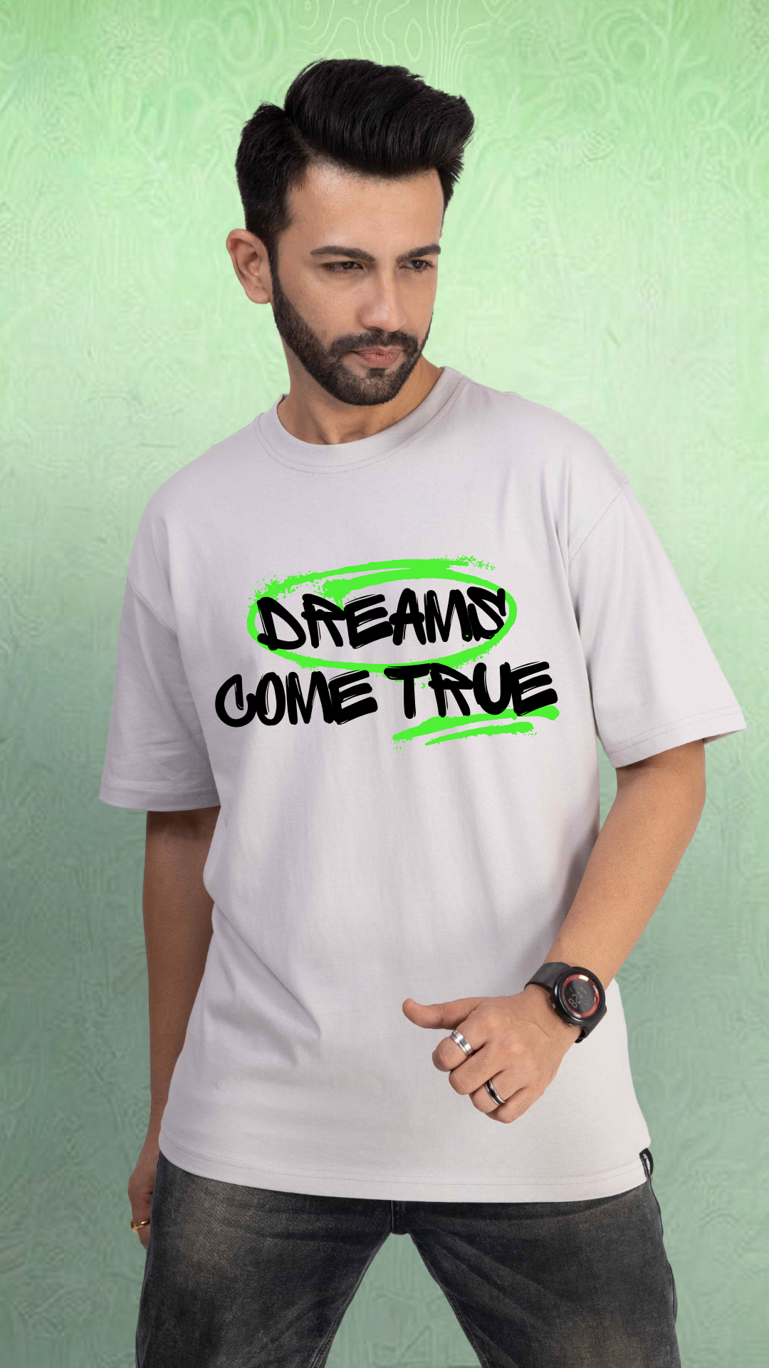 Dreams Come True Ash Oversized TShirt