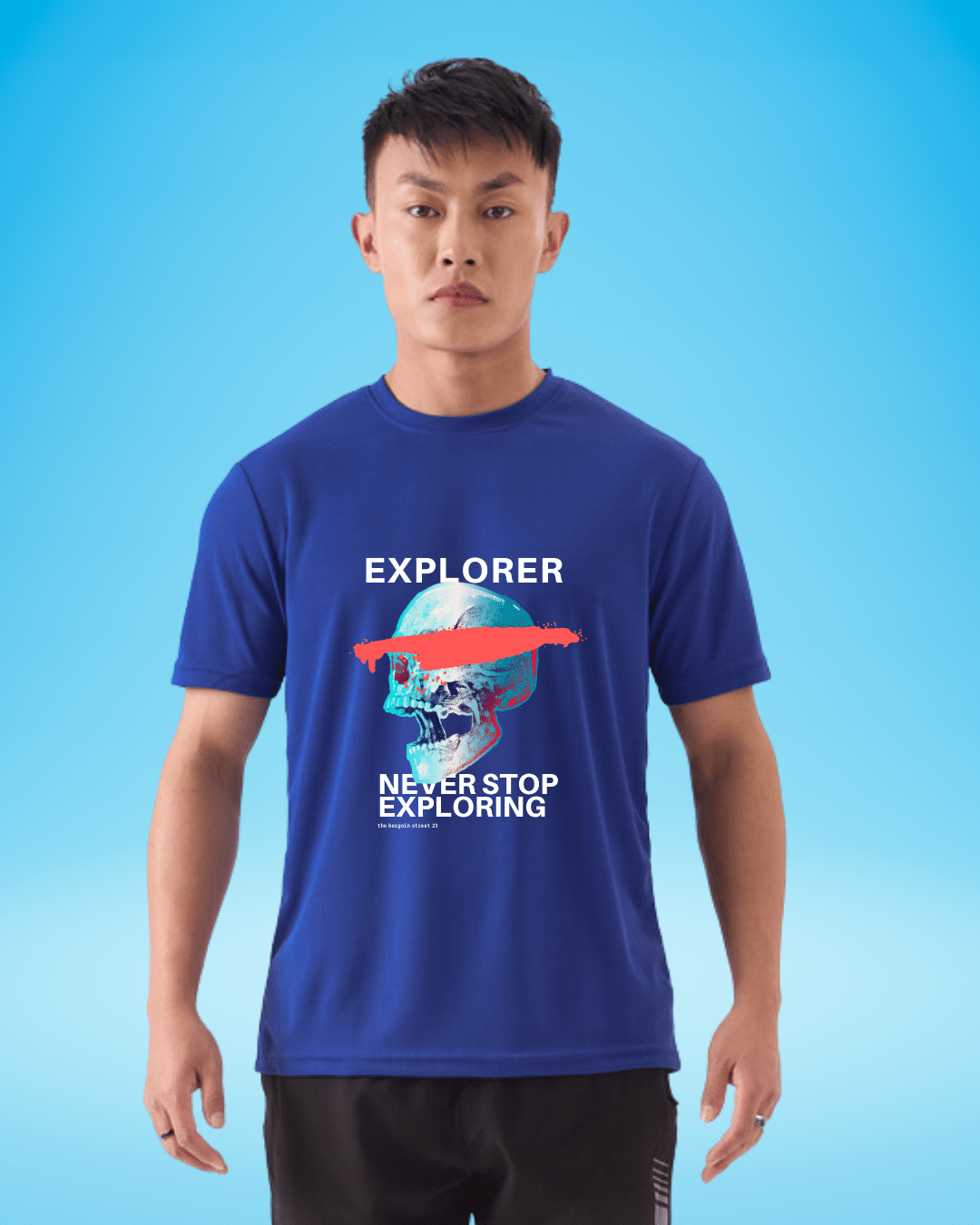 Explore Royal Blue Regular Tshirt