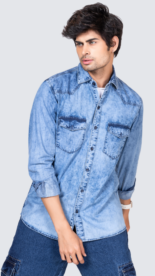 Classic Light Blue Denim Shirt
