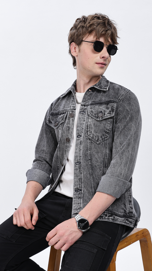 Grey Denim Jacket