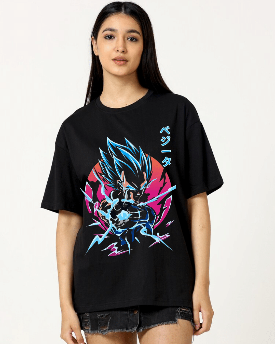 Vegeta Power Black Oversized T-Shirt