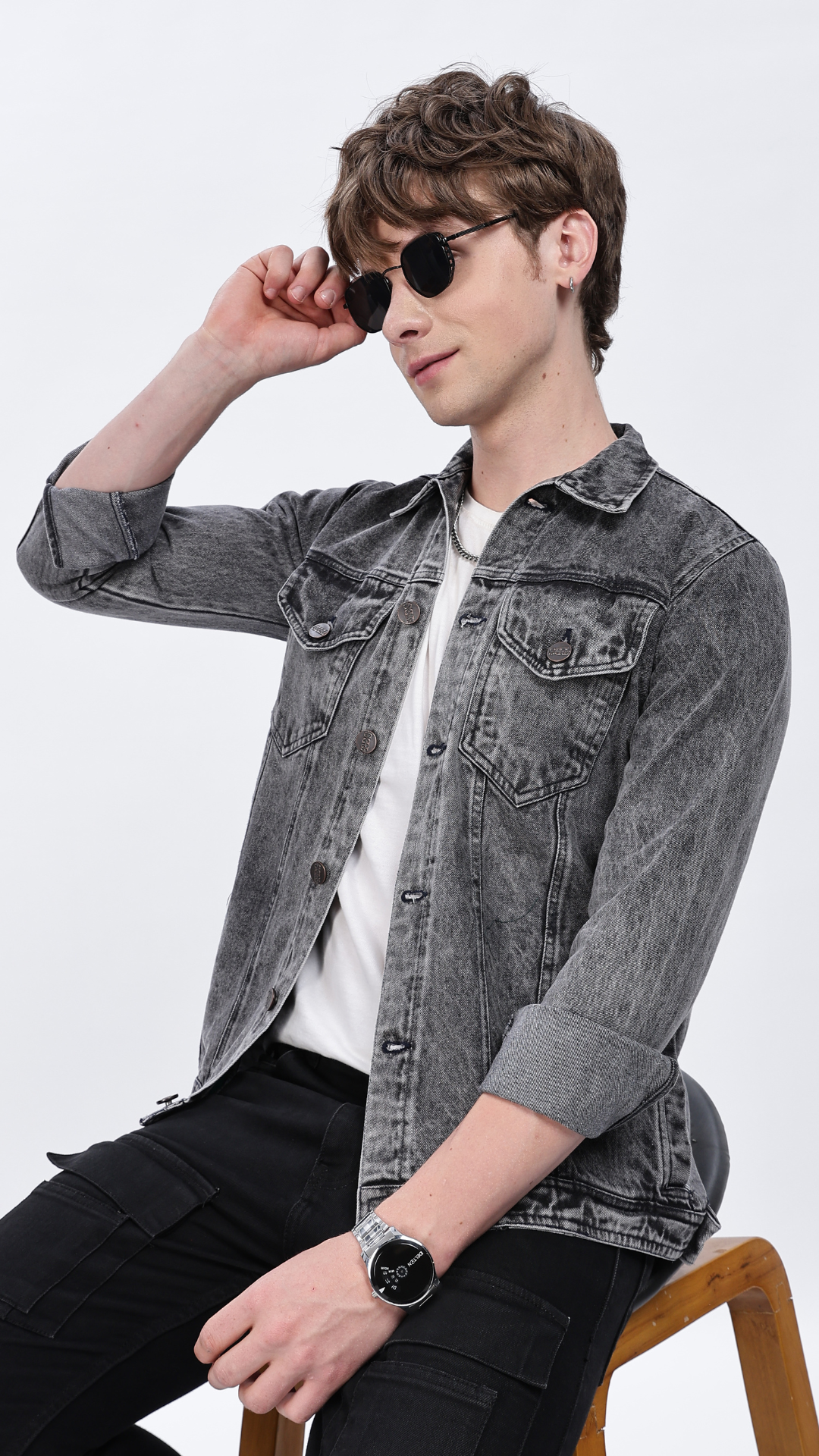 Grey Denim Jacket