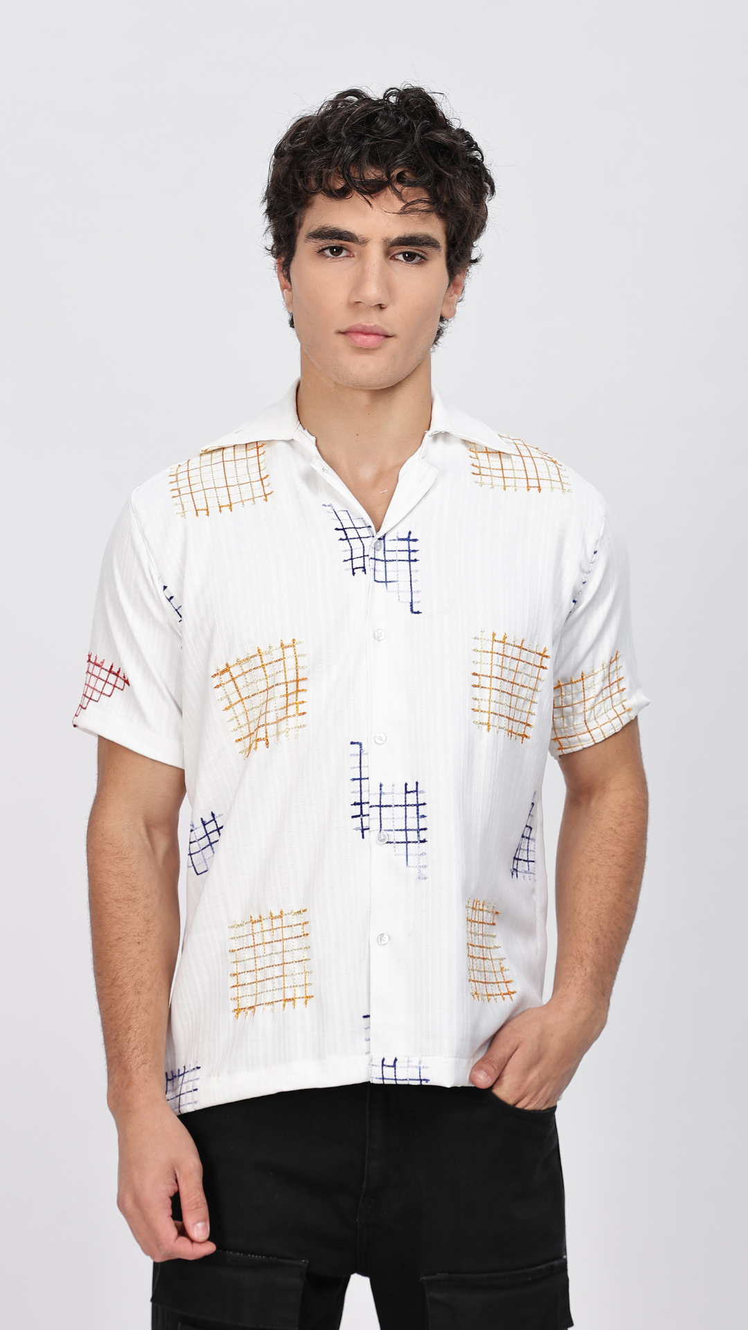 White Box Embroidery Shirt