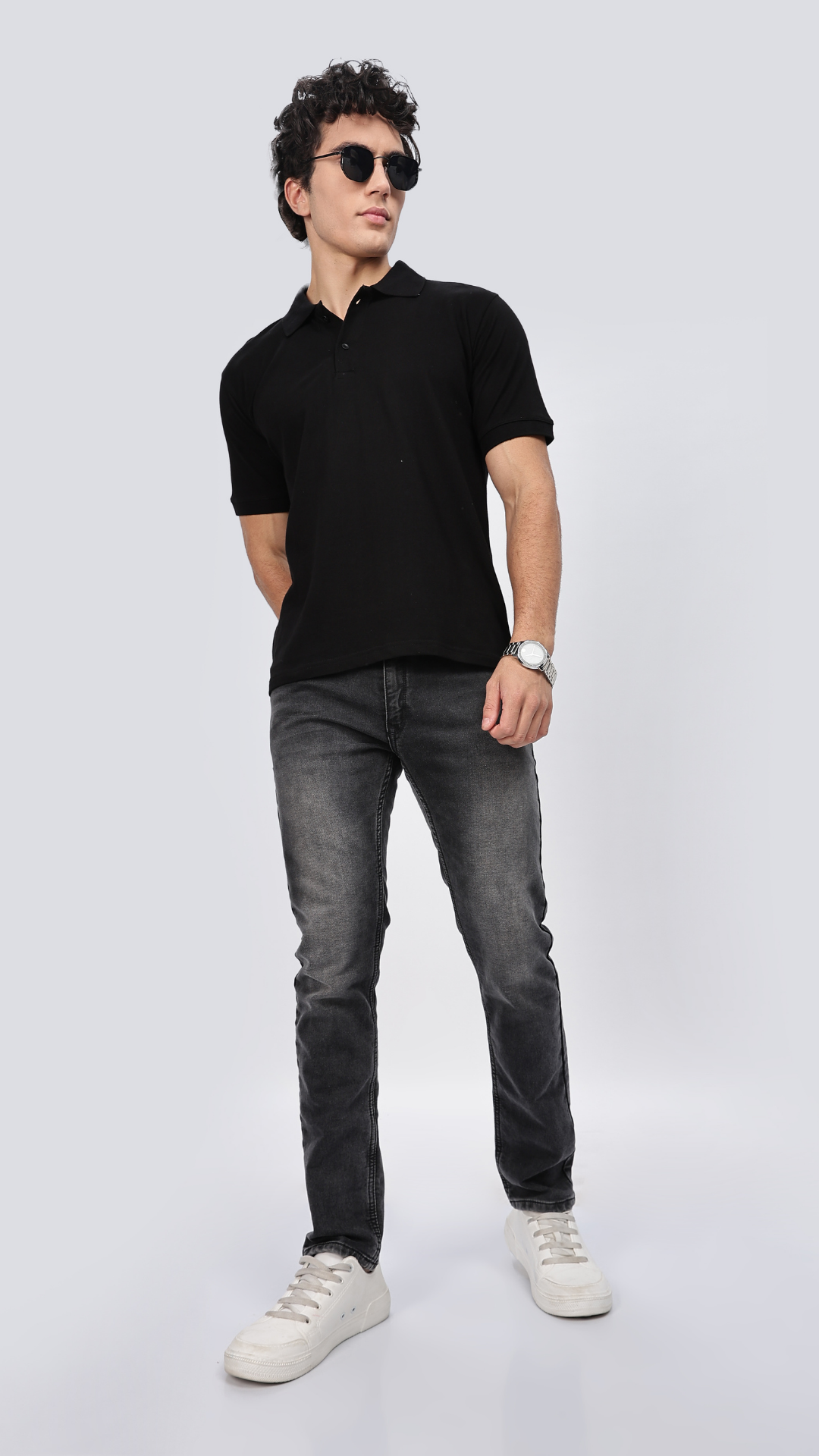 Classic Black Polo T-shirt