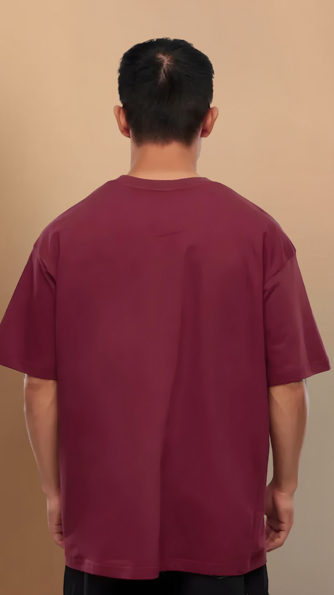 Slow Sunday Maroon Oversized Tshirt