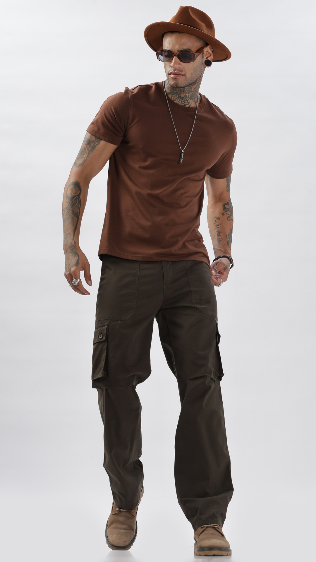 Dark Olive Straight Fit Cargo Pant