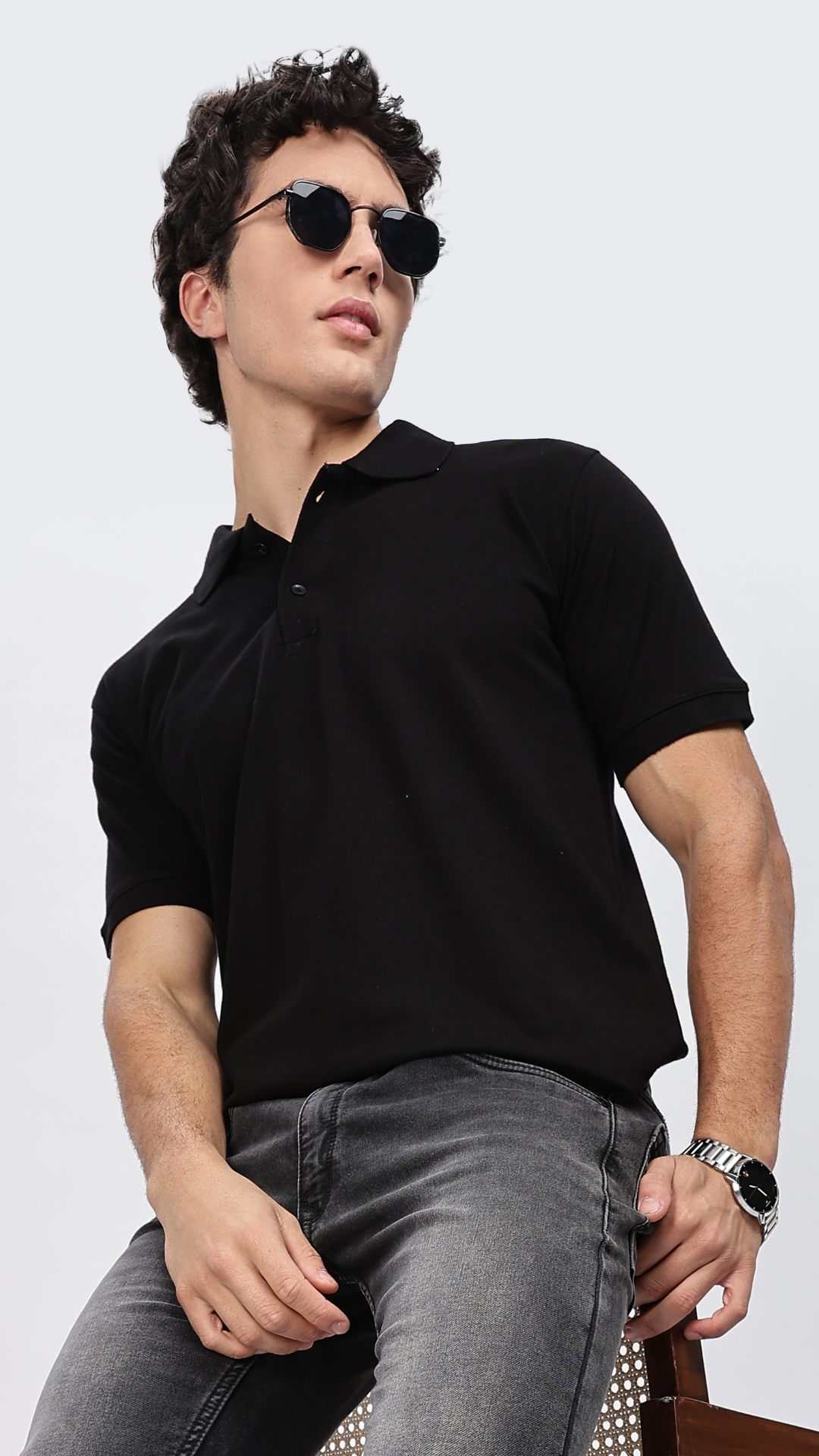 Classic Black Polo T-shirt