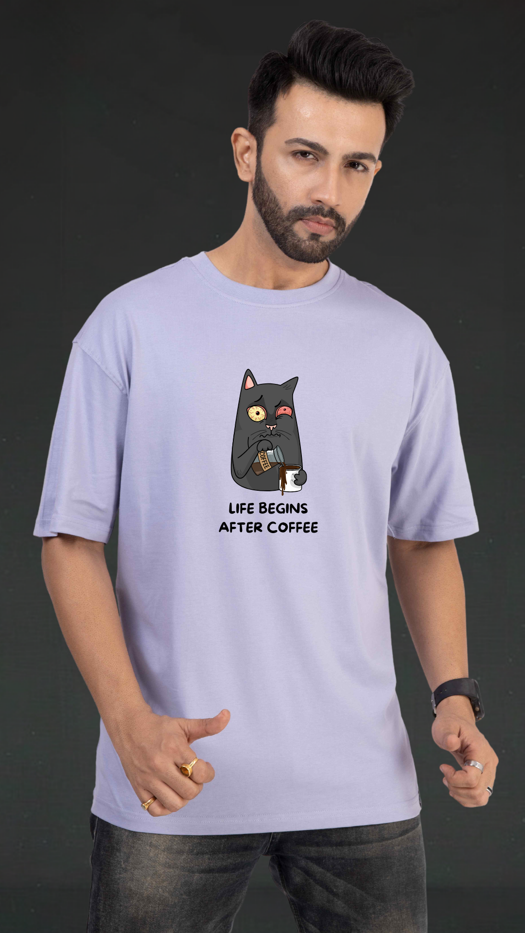 After Coffee Atlantic Blue Oversized Tshirt