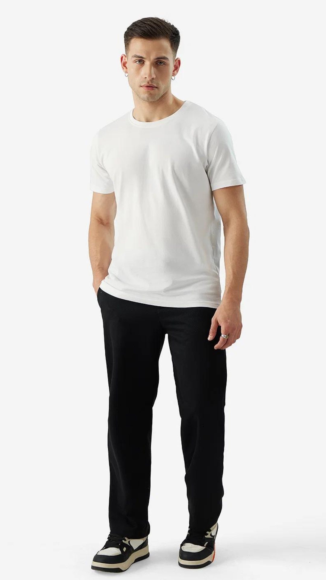 White Round Neck Tshirt