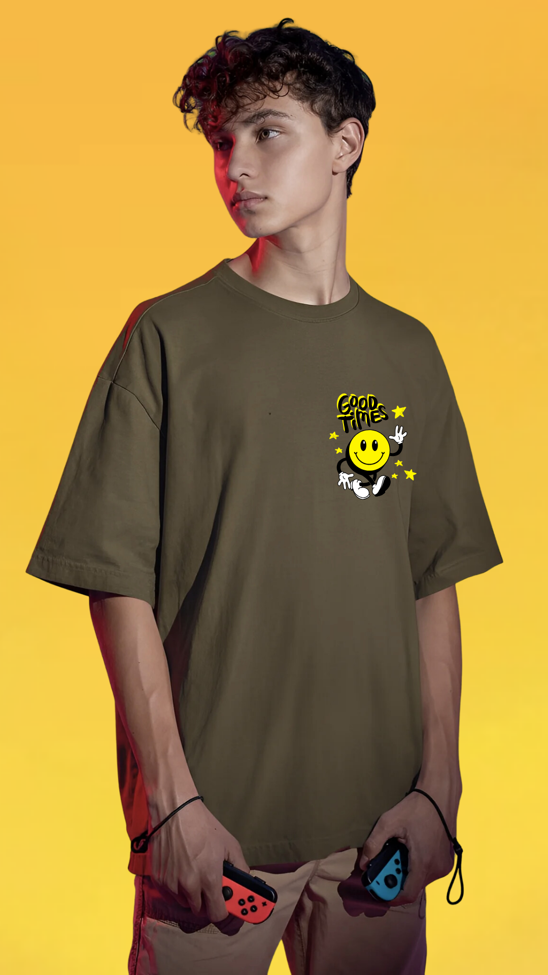 Good TImes Olive Oversized Tshirt